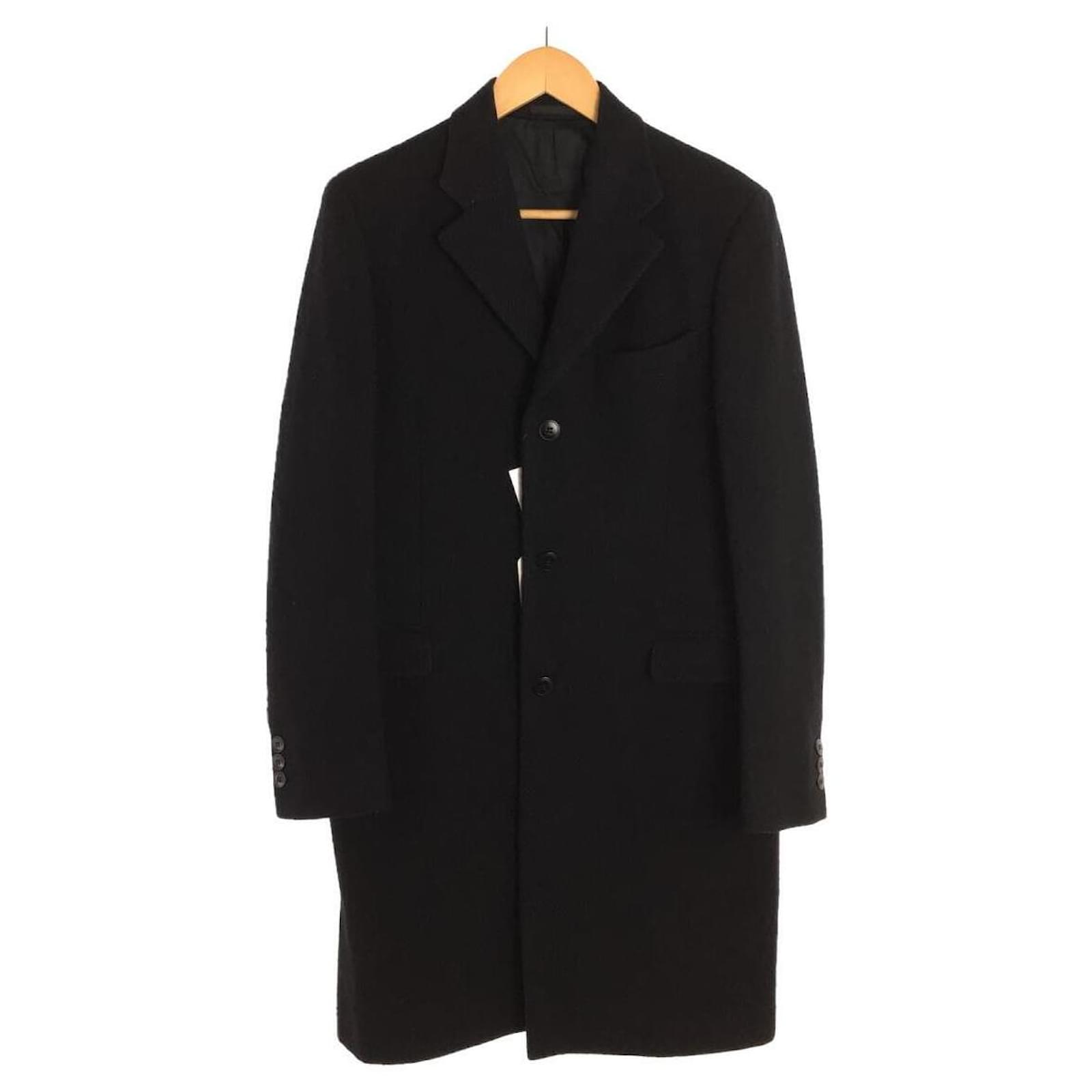 PRADA Chester coat / 48 / wool / BLK / plain Black ref.492512 - Joli Closet