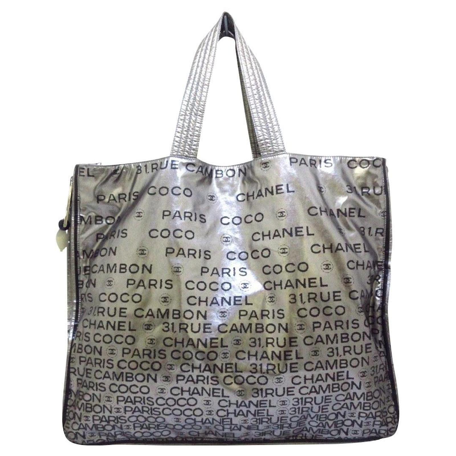 Used] CHANEL Unlimited Tote Bag Silver x Black Polyester Silvery