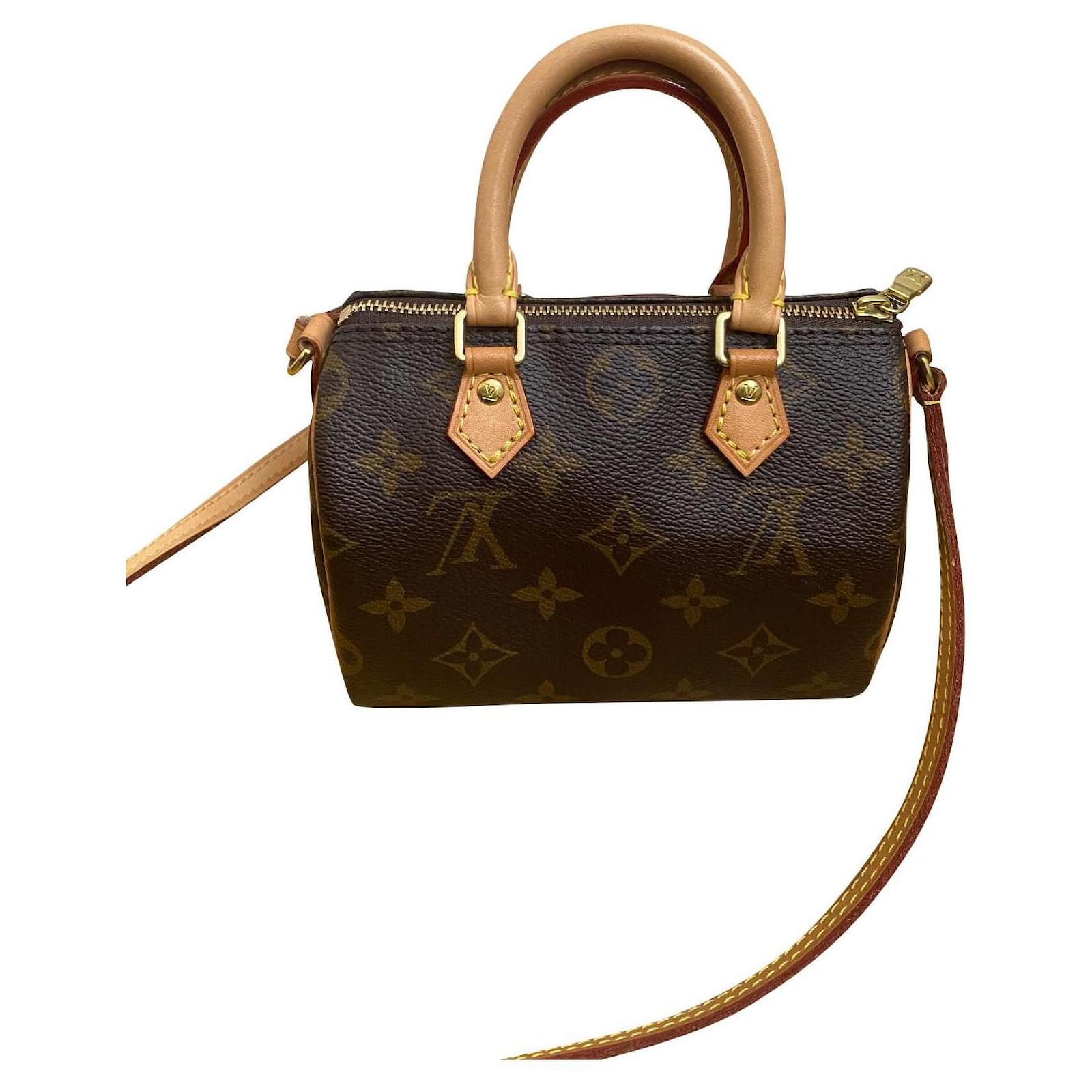 Louis Vuitton Speedy nano Brown Leather ref.493211 - Joli Closet