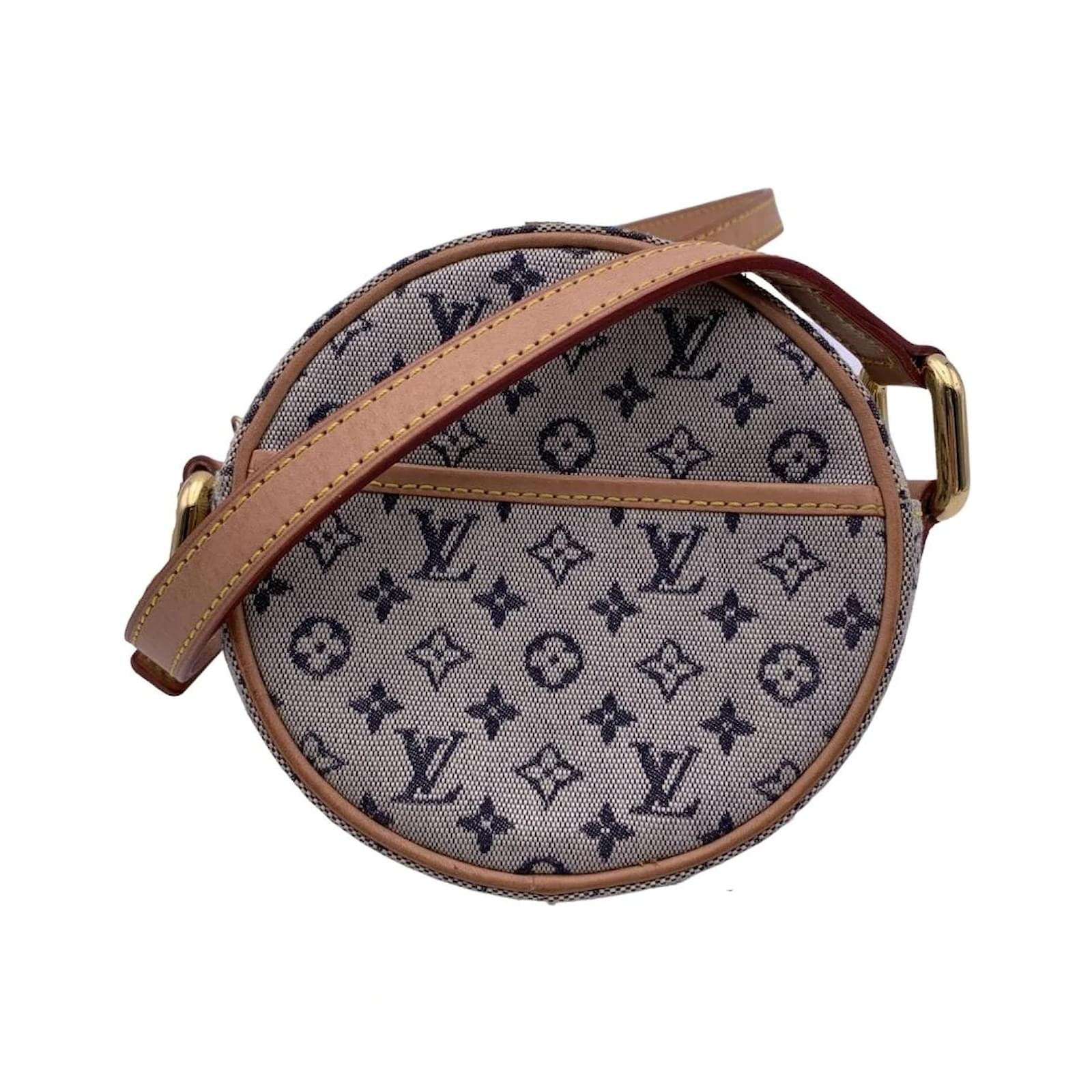 Louis Vuitton Blue Monogram Mini Lin Canvas Jeanne PM Crossbody Bag Cloth  ref.493363 - Joli Closet