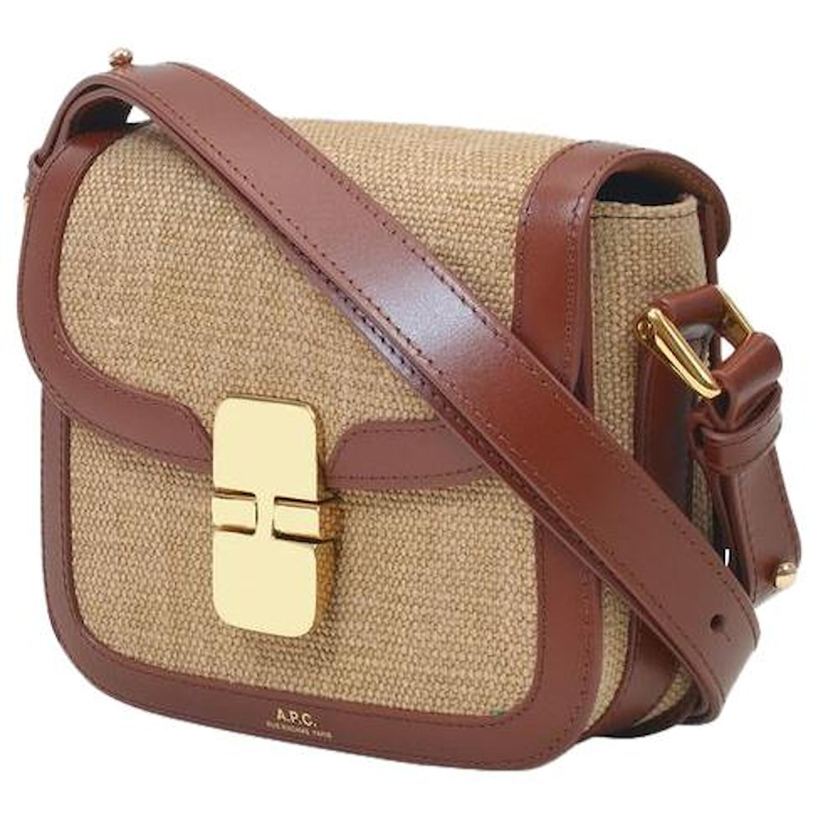 Apc Sac Grace Mini Cad Hazelnut Crossbodies Brown Leather