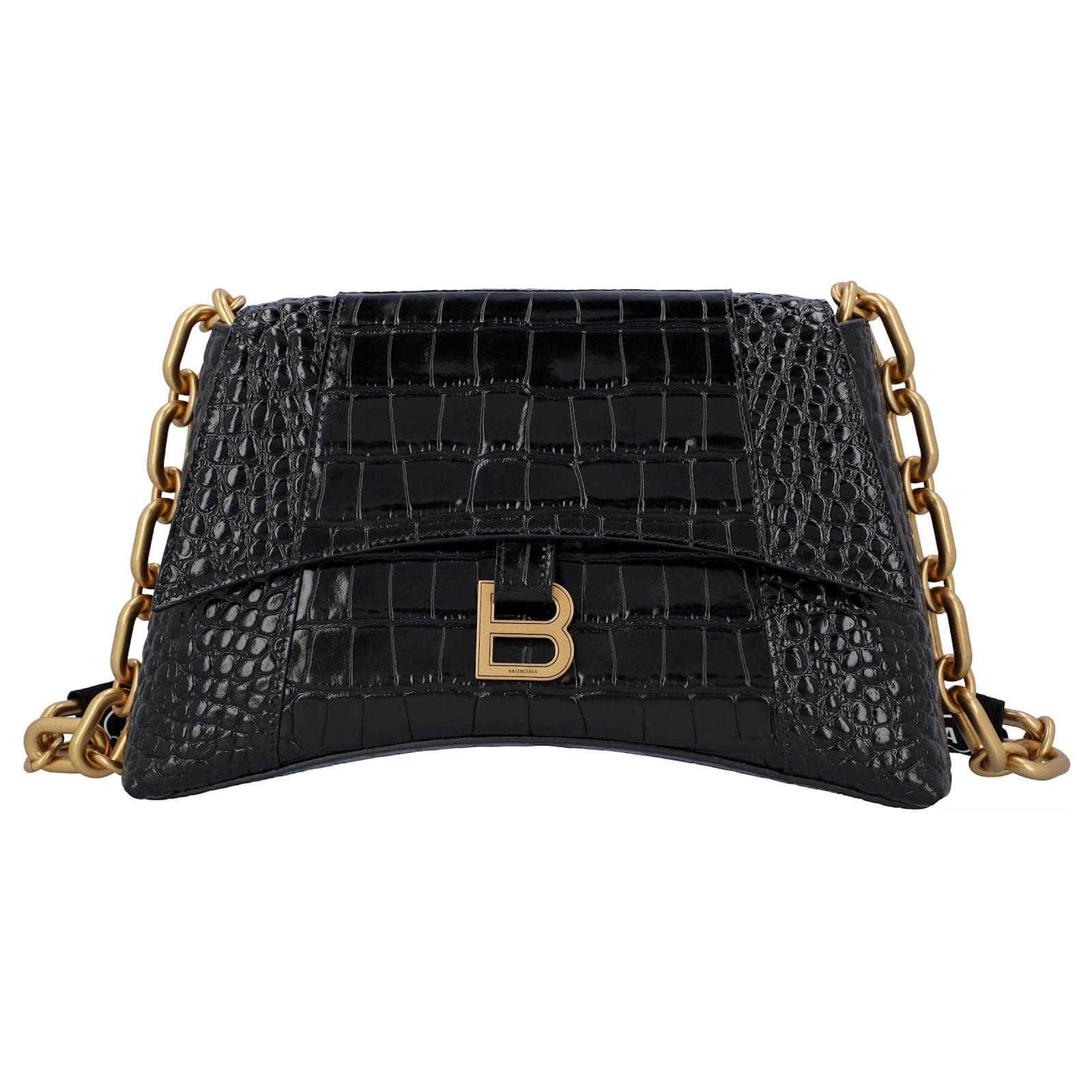 Balenciaga Women Small Downtown Shoulder Bag With Chain In