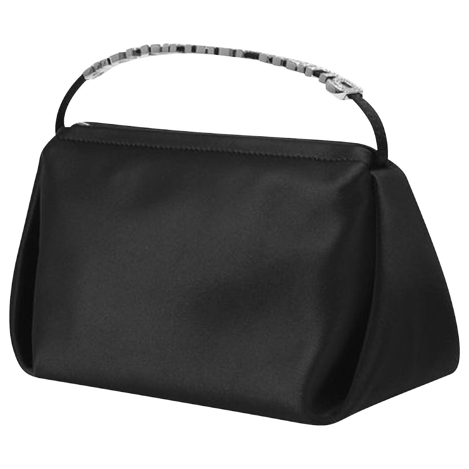 Alexander Wang Micro Sac Marquess en Satin Noir Joli