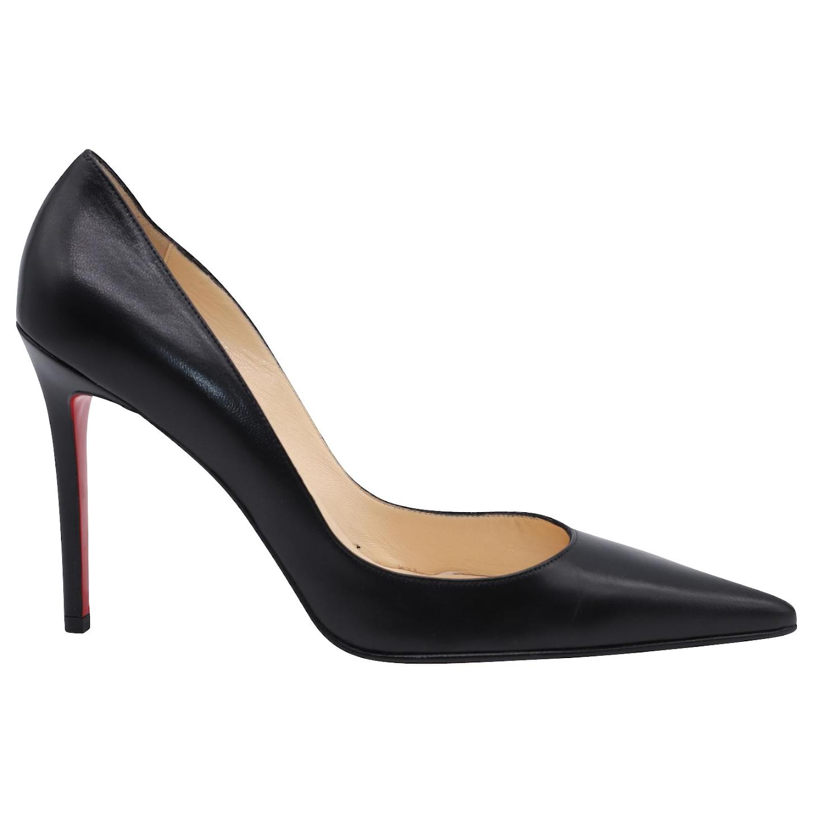 Christian Louboutin Decoltissimo 100 Pumps in Black calf leather Leather  ref.494492 - Joli Closet