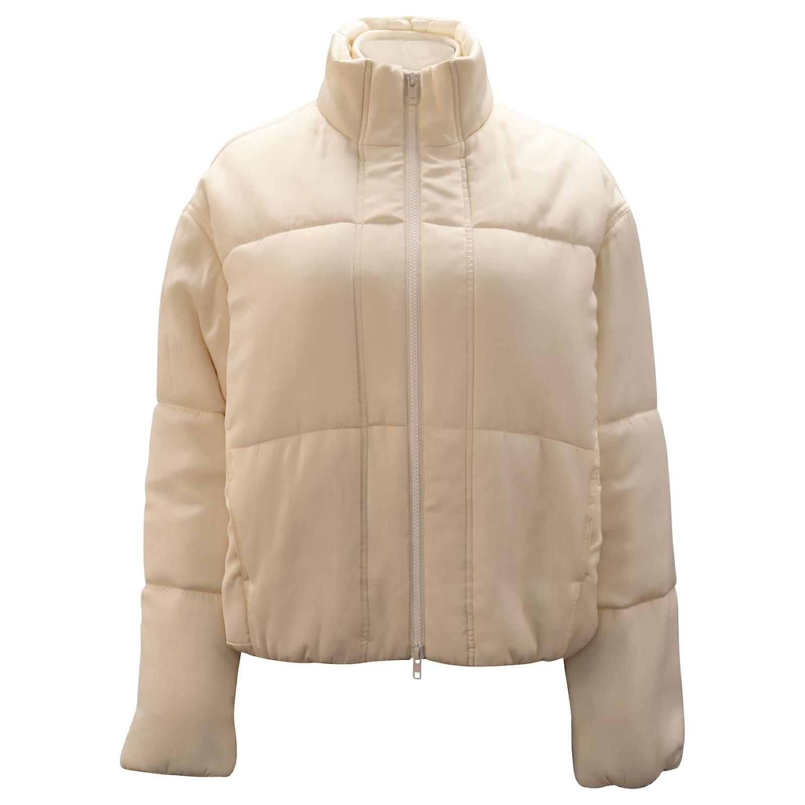 Vince Soft Bomber Jacket in White Polyester Cream ref.494970 - Joli Closet