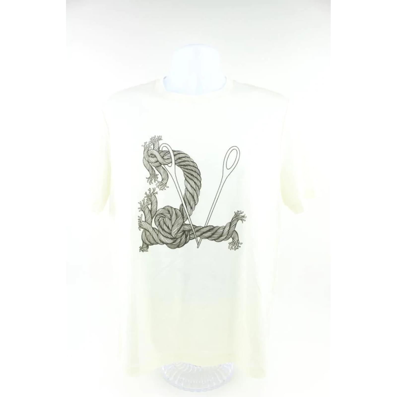 Louis Vuitton Men's Large Ivory Needle and Thread T-Shirt ref.494982 - Joli  Closet