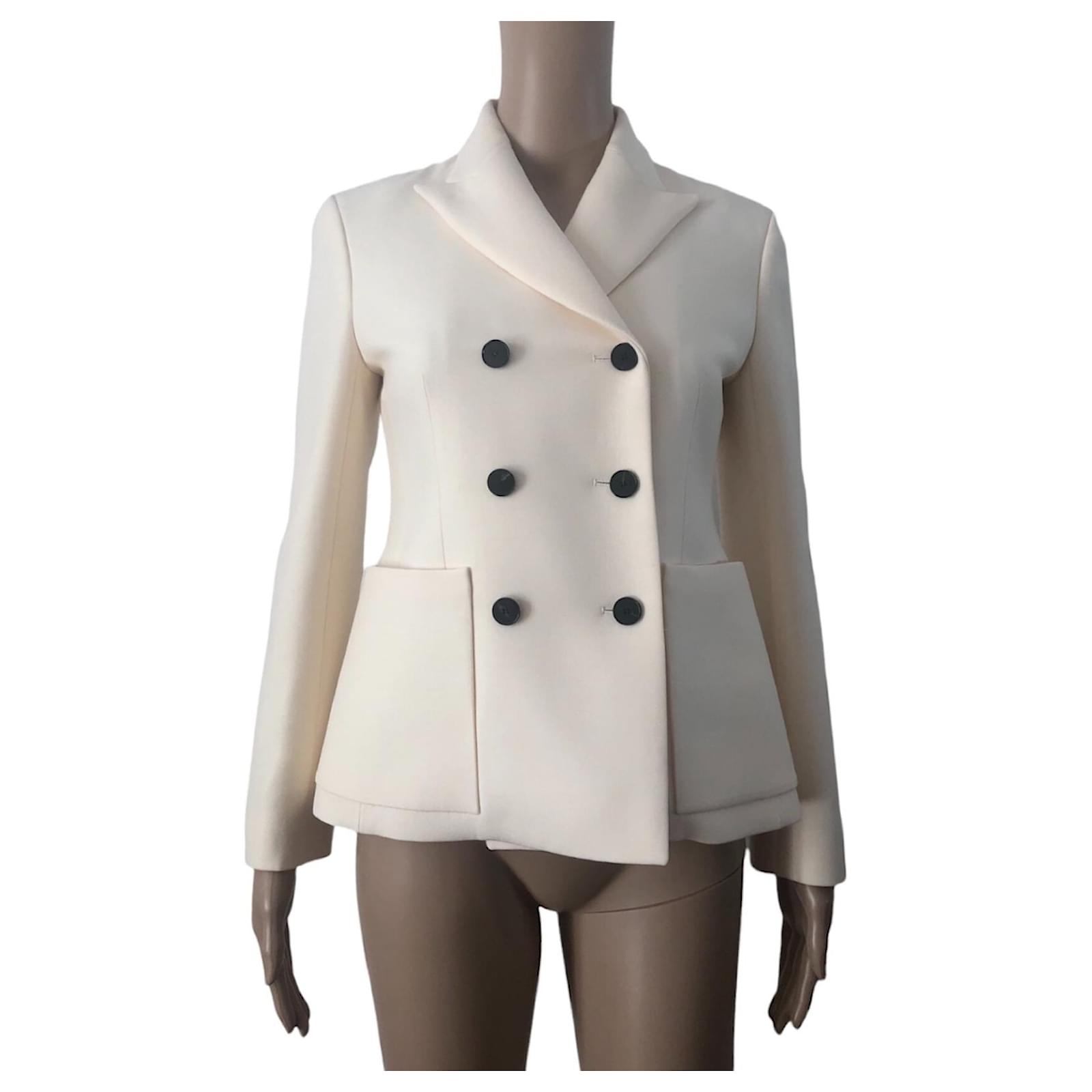 dior cream coat