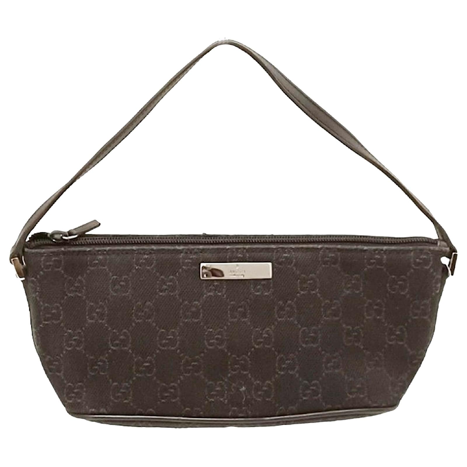 Gucci Brown 2024 GG Canvas Boat Baguette