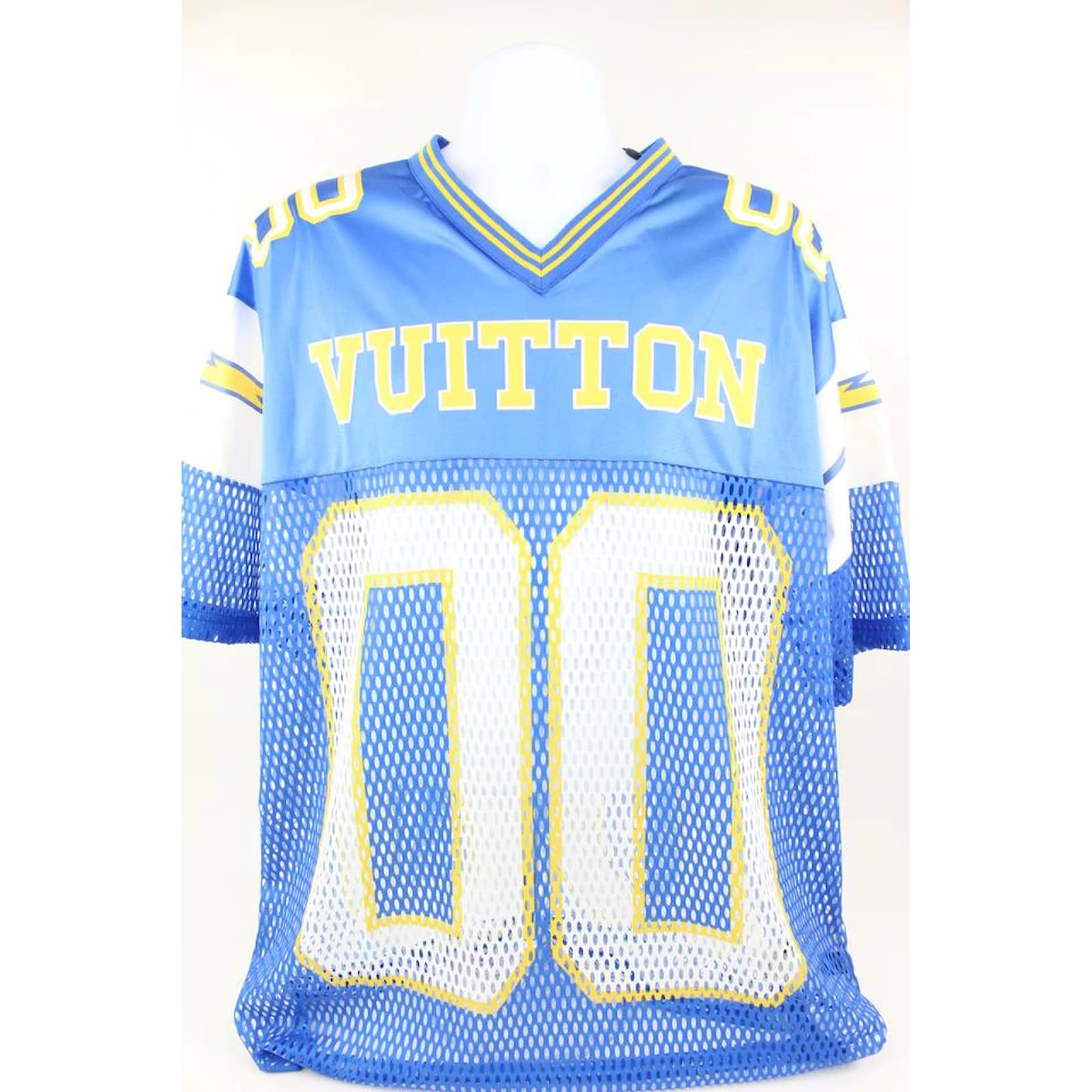 Louis Vuitton Men XXL Virgil Abloh Mesh Sporty Jersey Patch Sports Tee Shirt  ref.495907 - Joli Closet