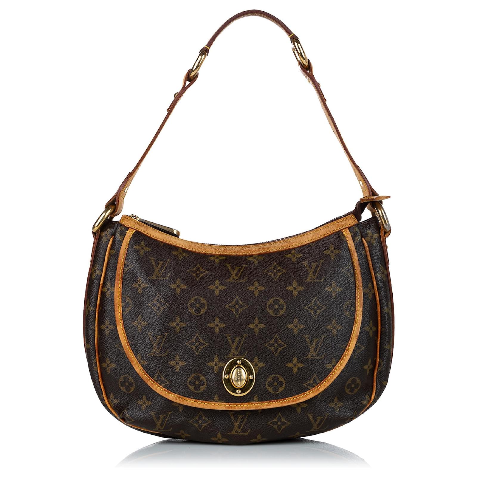 Twist Louis Vuitton Brown Monogram Tulum PM Leather Cloth ref