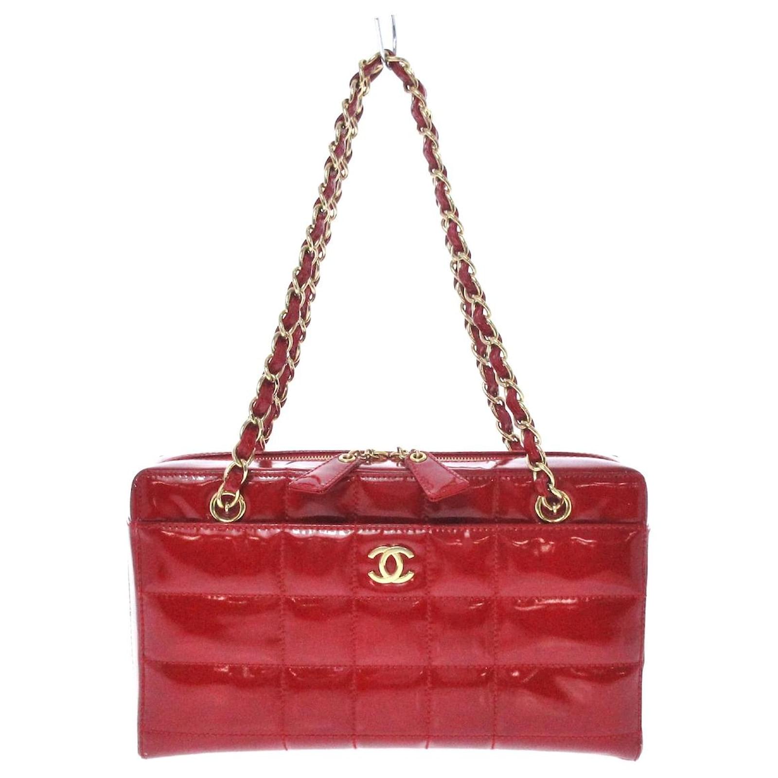 Chanel Chocolate bar Red Patent leather ref.496391 - Joli Closet