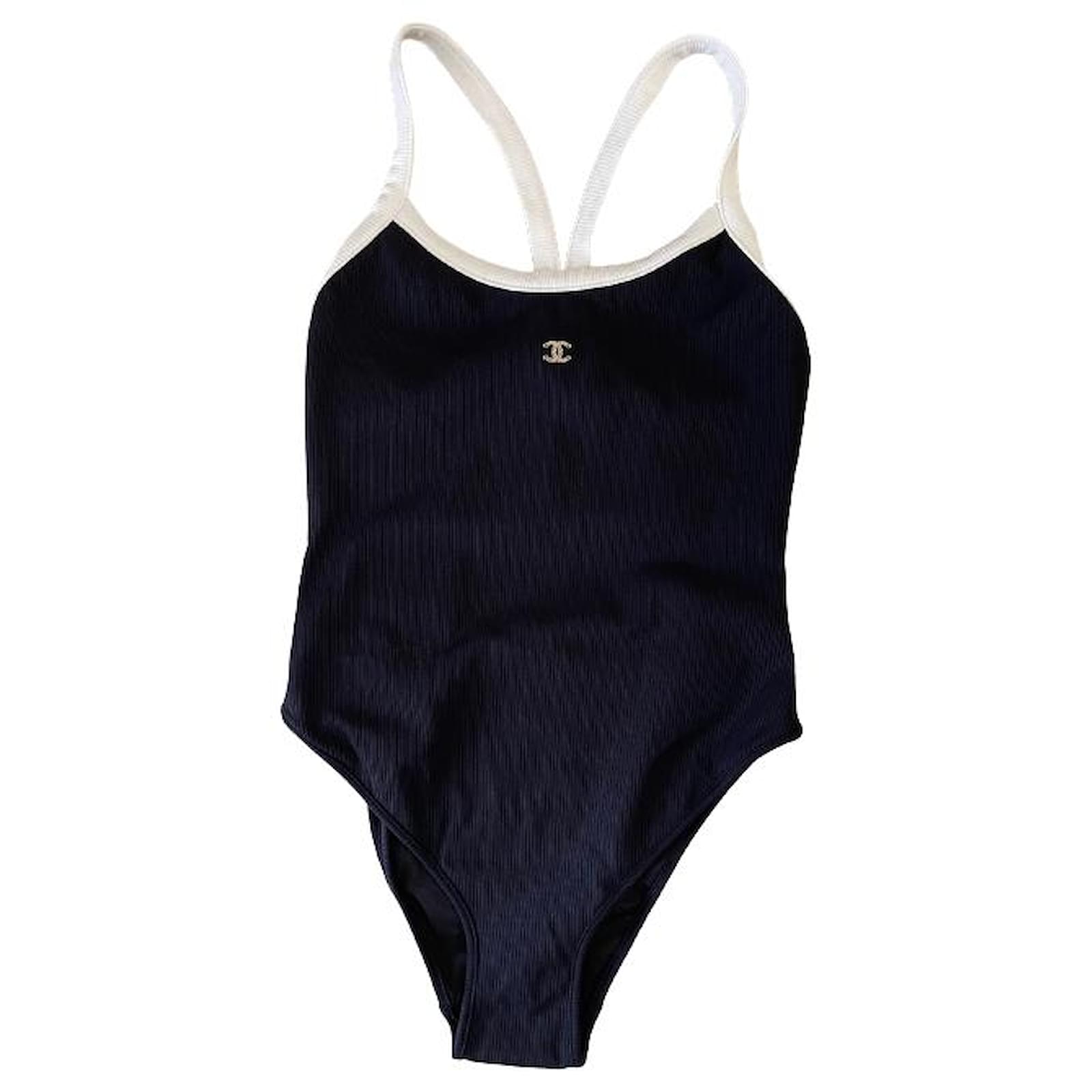 One-piece swimsuit Chanel White size 36 FR in Polyamide - 32978082