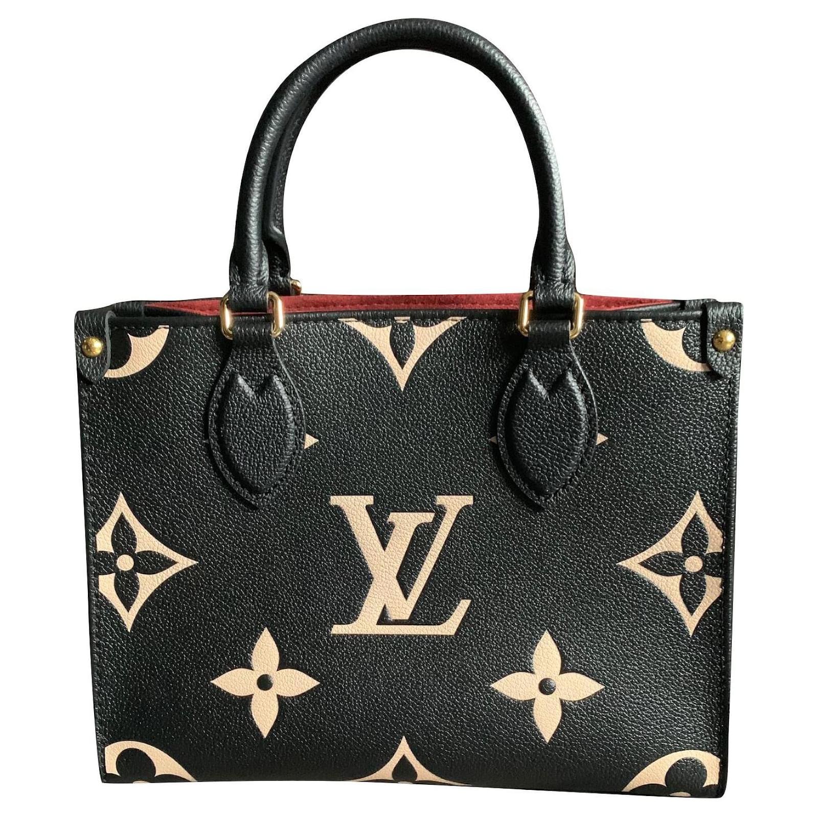 Louis Vuitton Black Monogram Giant Empreinte Leather Onthego GM