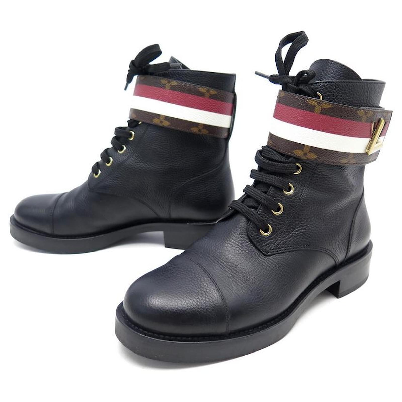 SOLD!  Combat boots, Boots, Louis vuitton shoes