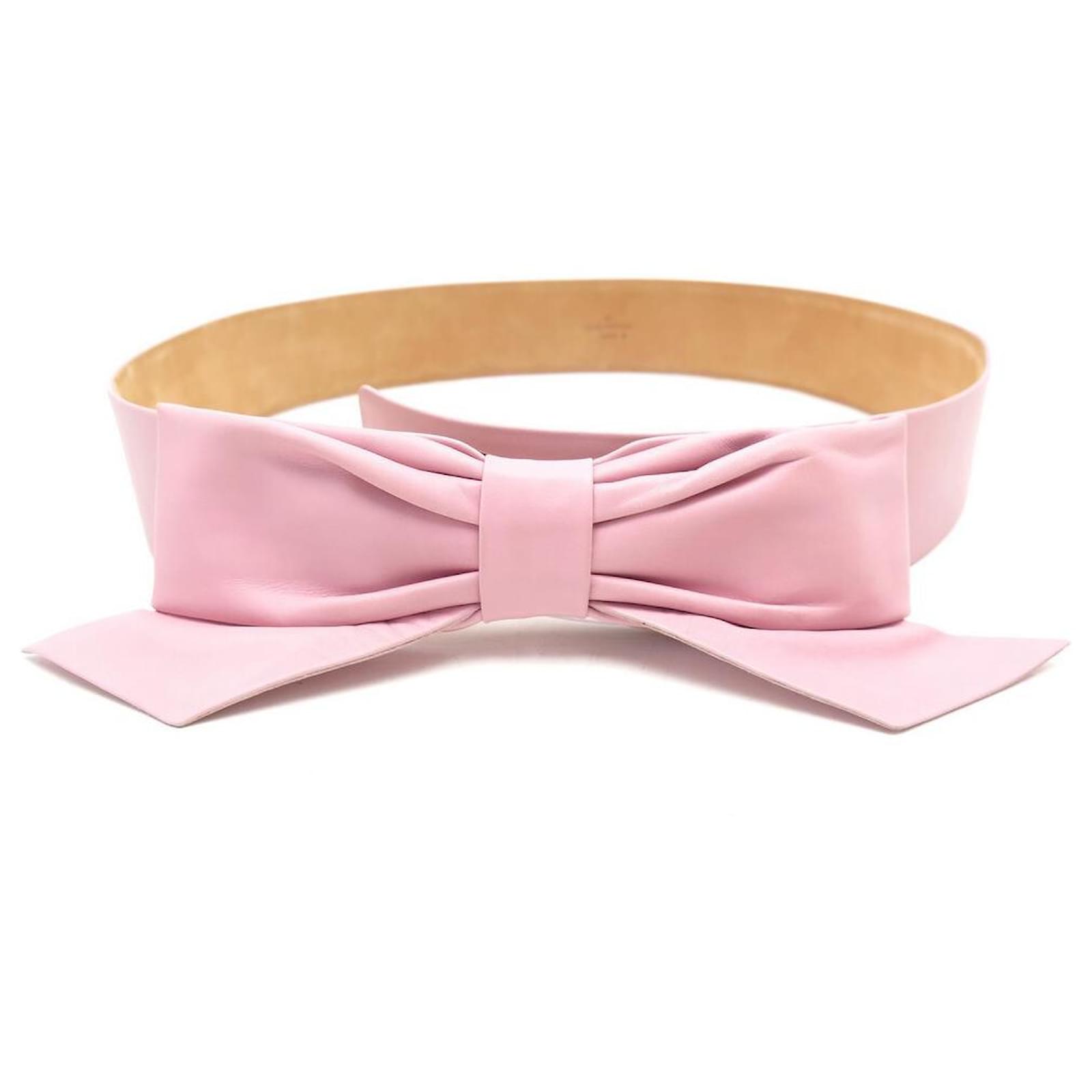NEW BELT LOUIS VUITTON PINK BOW GM LEATHER T80 CM PINK LEATHER