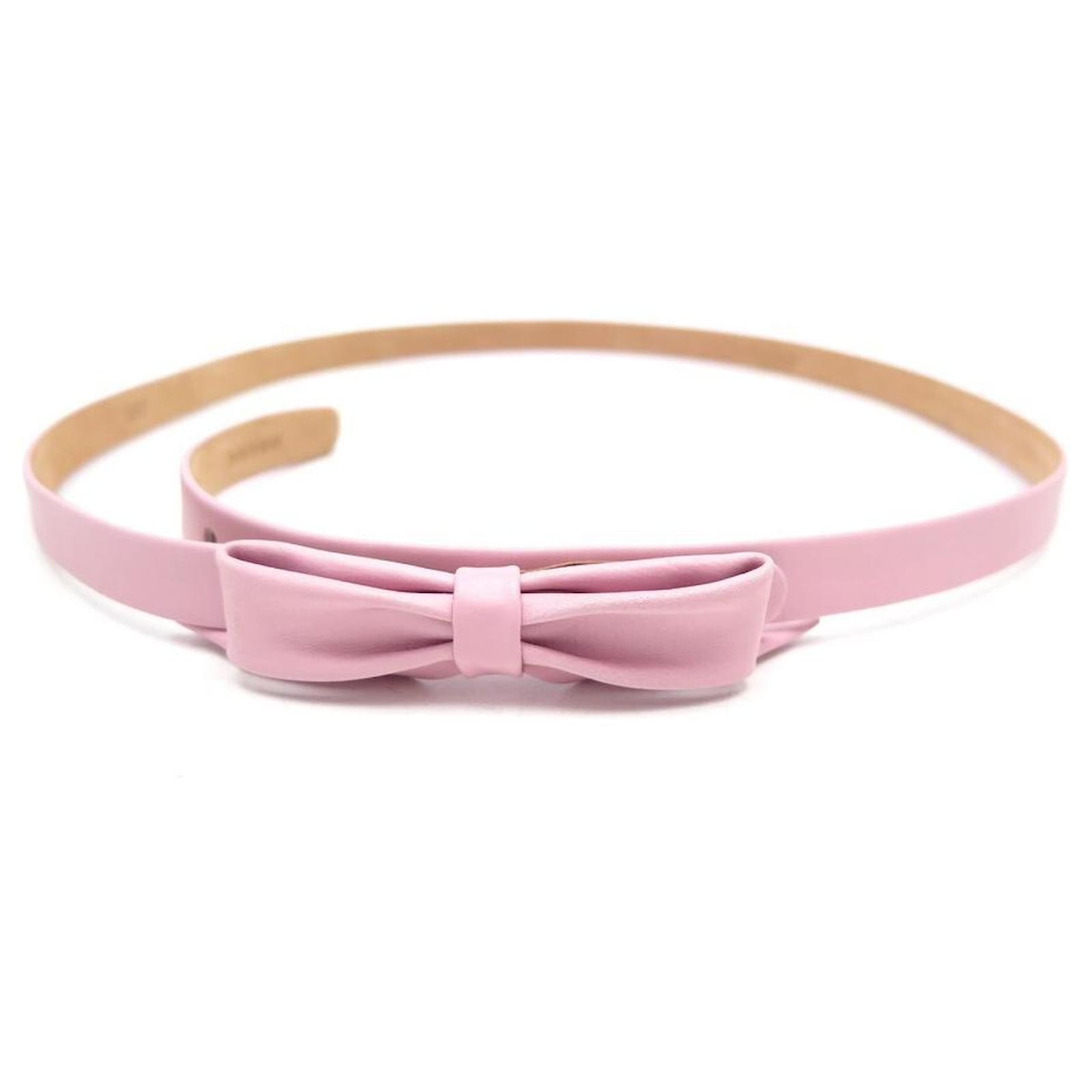 NEW BELT LOUIS VUITTON PINK BOW GM LEATHER T80 CM PINK LEATHER