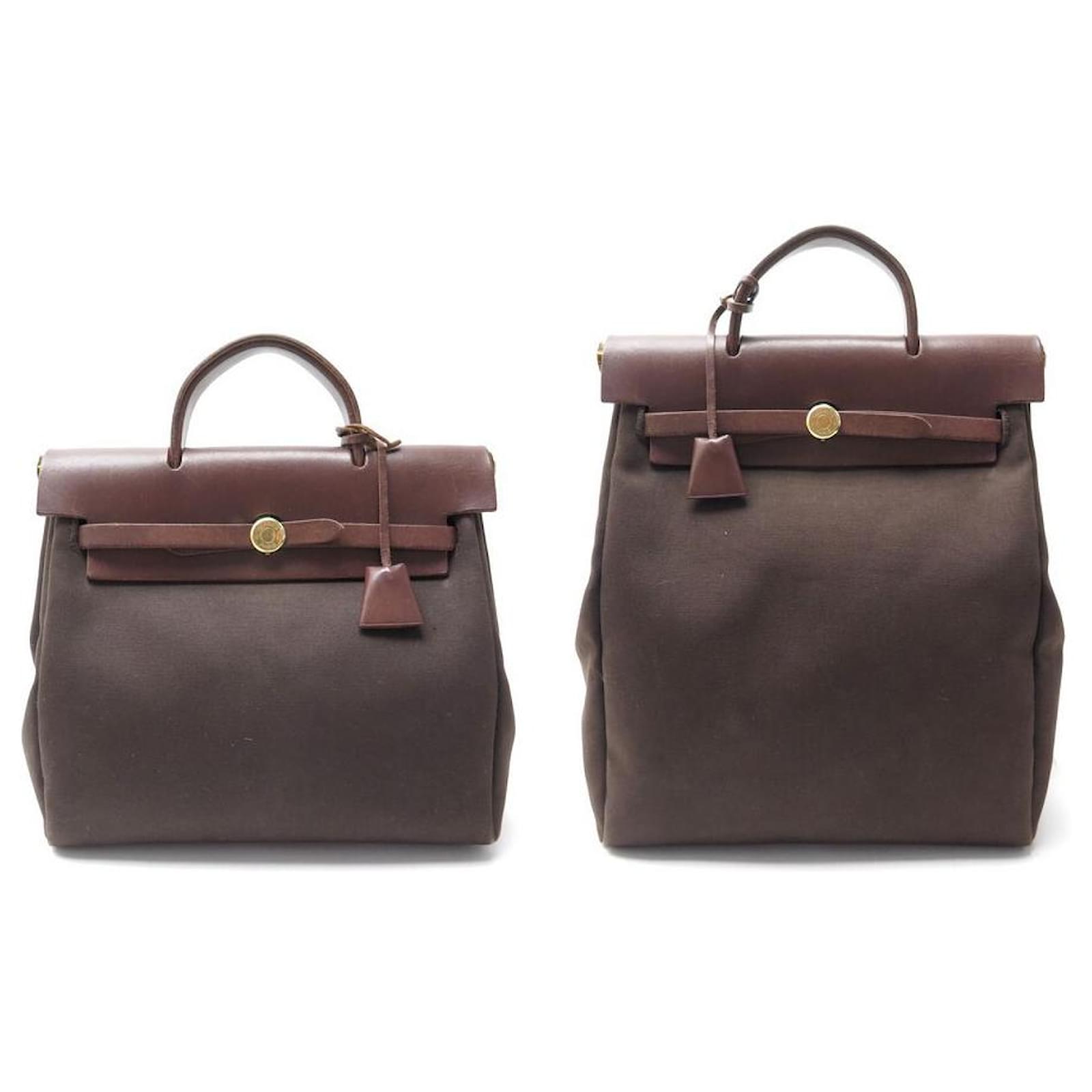 hermes herbag brown