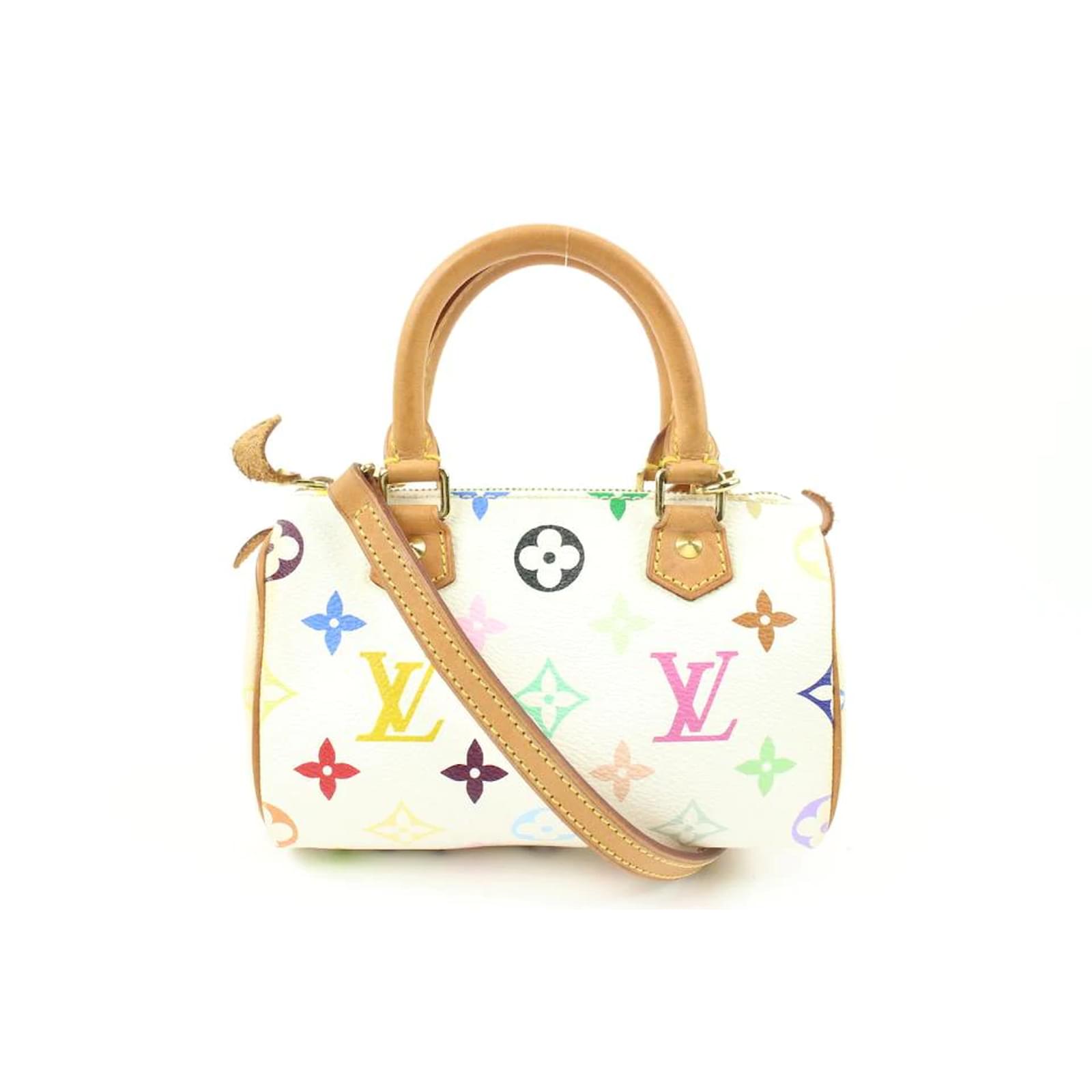 Nano speedy / mini hl cloth handbag Louis Vuitton White in Cloth - 26186357