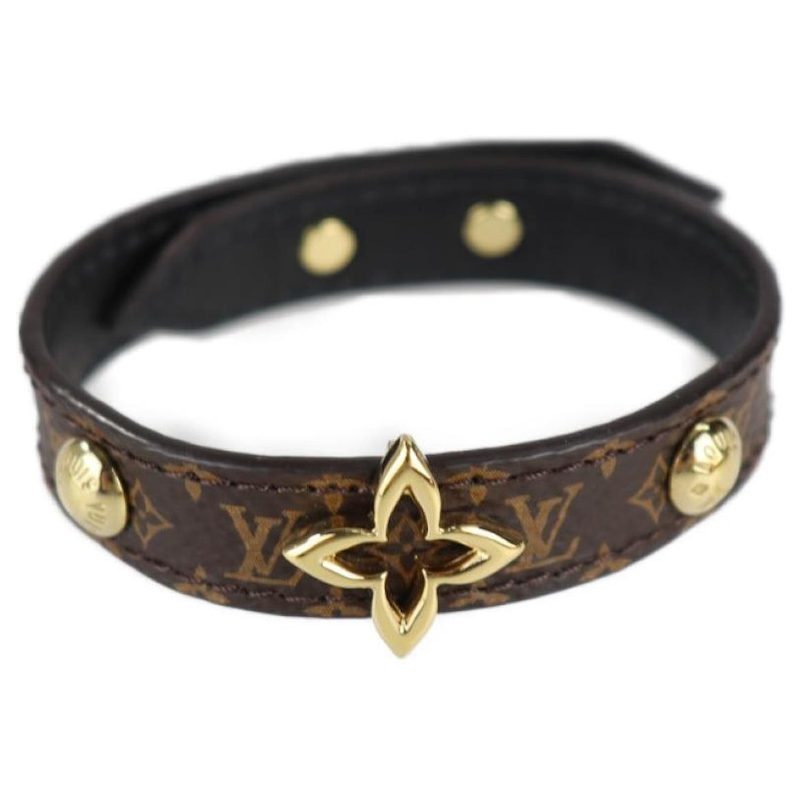 Used] Louis Vuitton brassle blooming bracelet monogram canvas brown gold  Golden ref.496936 - Joli Closet