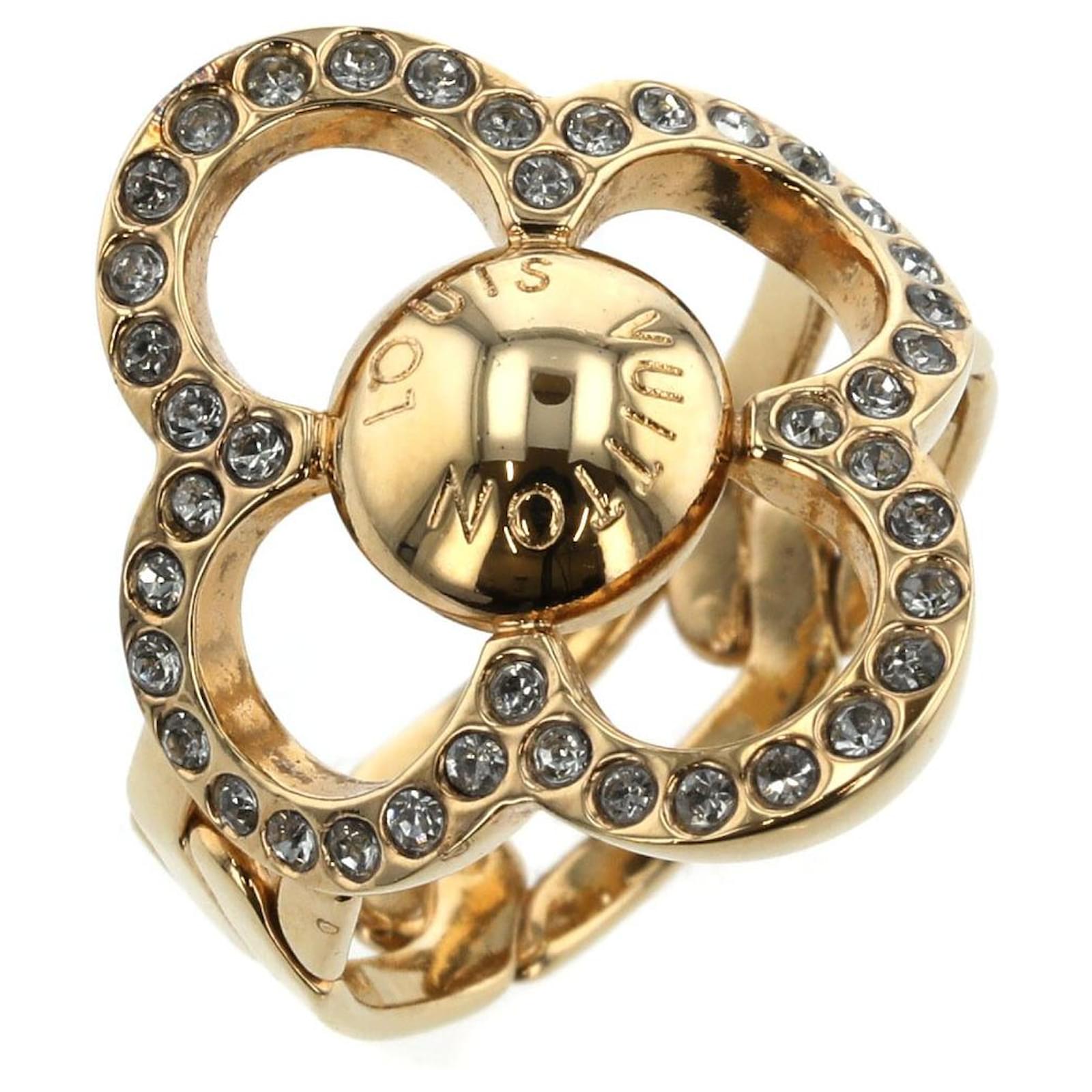 Used] Louis Vuitton Ring Ring Berg Flower Power S Size Golden Gold-plated  ref.497191 - Joli Closet