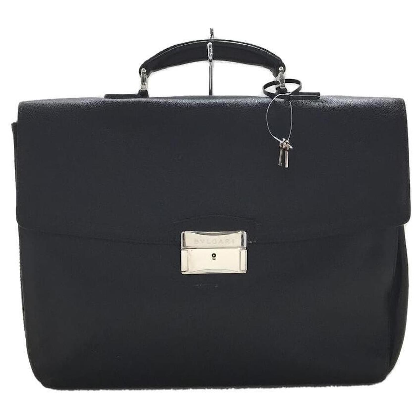 Bulgari BVLGARI RAEMEV / briefcase / business bag / leather / BLACK ...