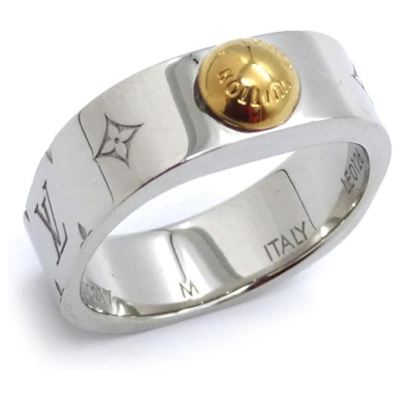 Used] Louis Vuitton Ring Nanogram #M Ring Silvery Golden Metal ref.498246 -  Joli Closet