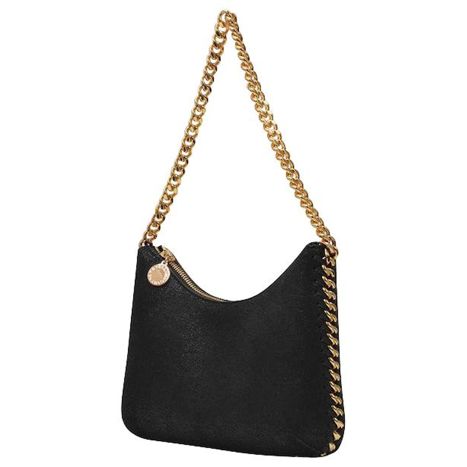 Stella Mc Cartney Mini Zip Shaggy Deer Bag in Black Vegan Leather ...