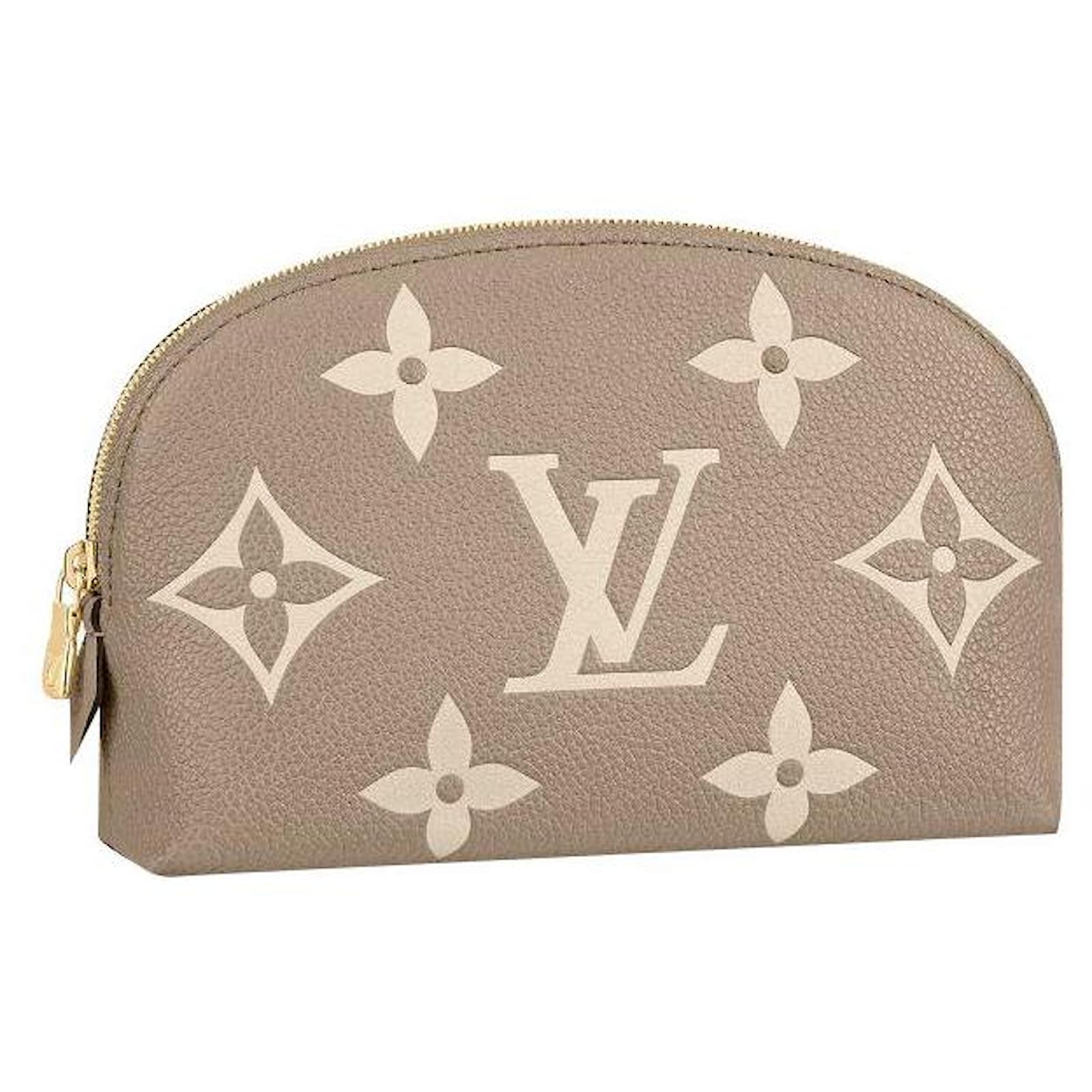 Louis Vuitton LV cosmetic pouch leather new Beige ref.498736