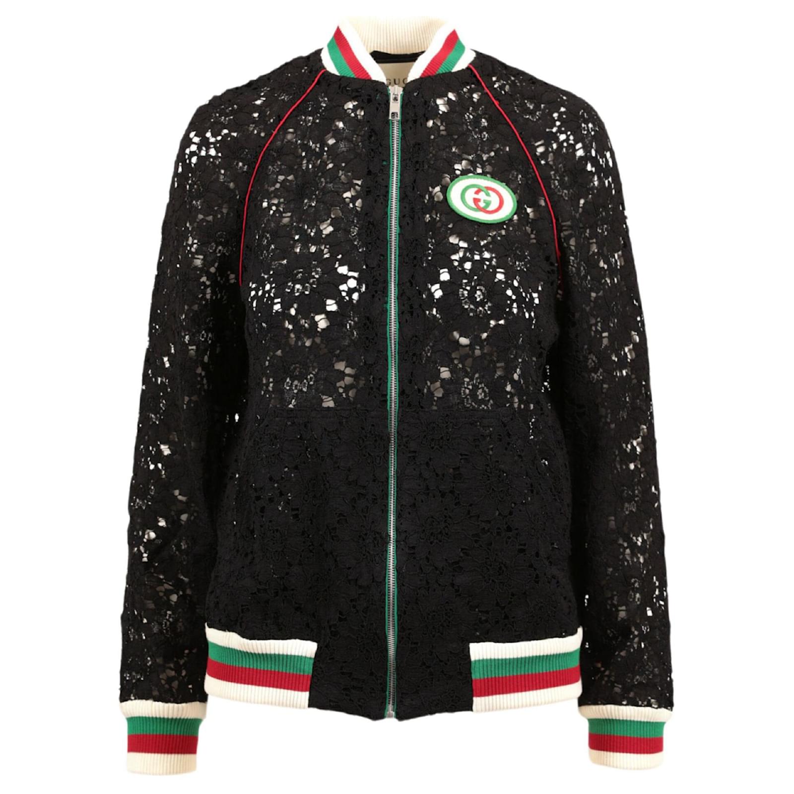 black gucci bomber jacket