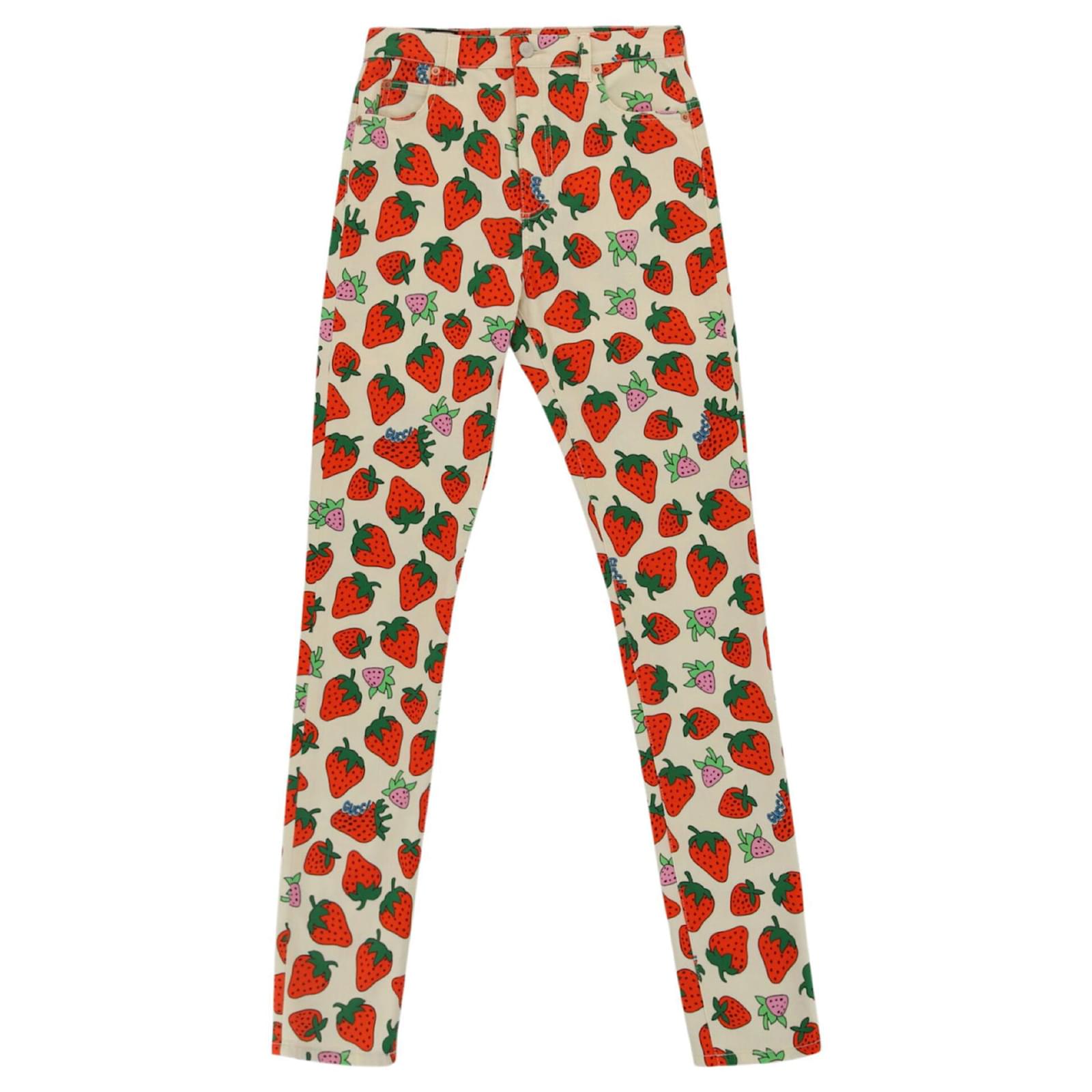 gucci strawberry pants