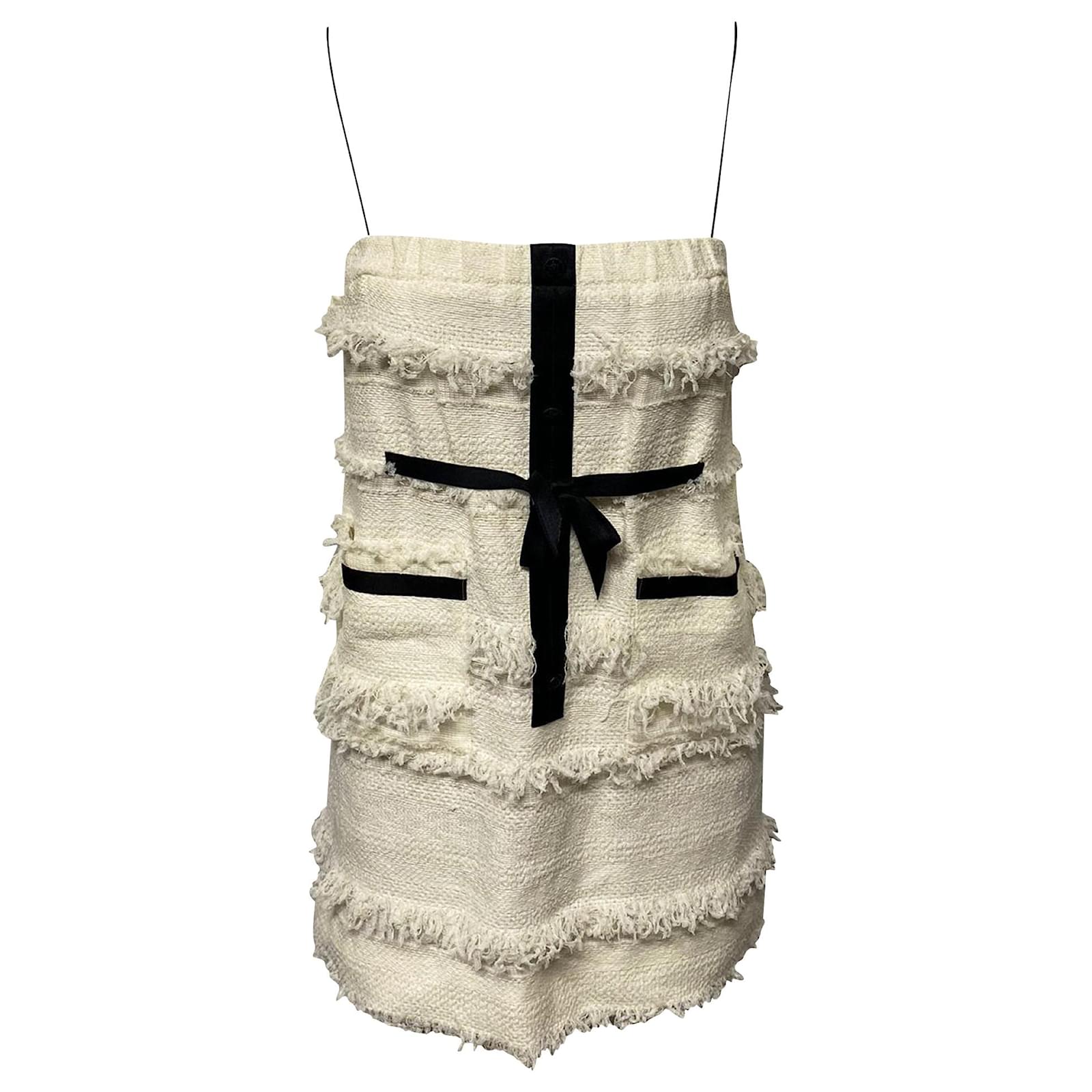 Chanel Tweed Fringe Mini Dress at 1stDibs  chanel mini dress mini dress  chanel chanel tweed mini dress