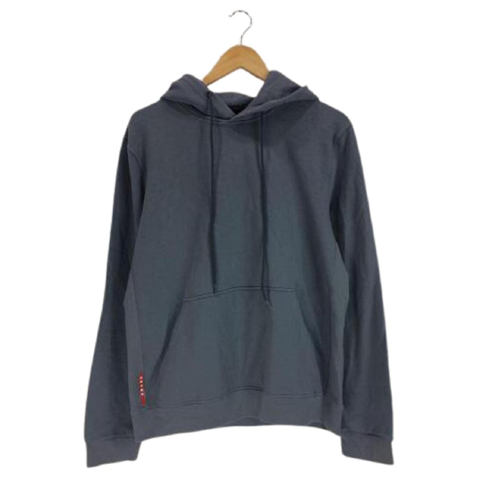 grey prada hoodie