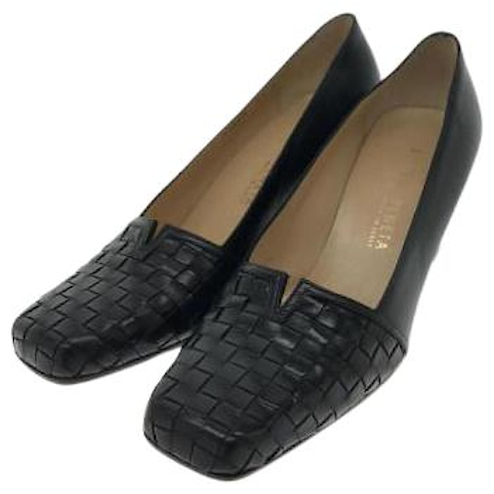 Used] BOTTEGA VENETA Pumps BLK Black Leather