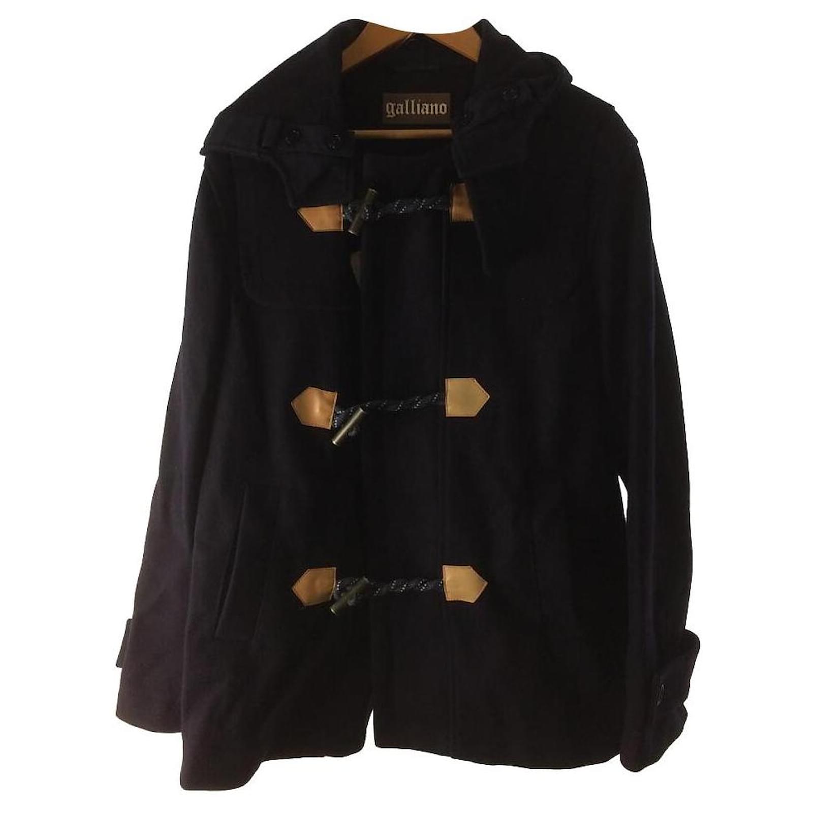 John Galliano Duffle coat / 36 Navy blue Wool ref.500120 - Joli Closet