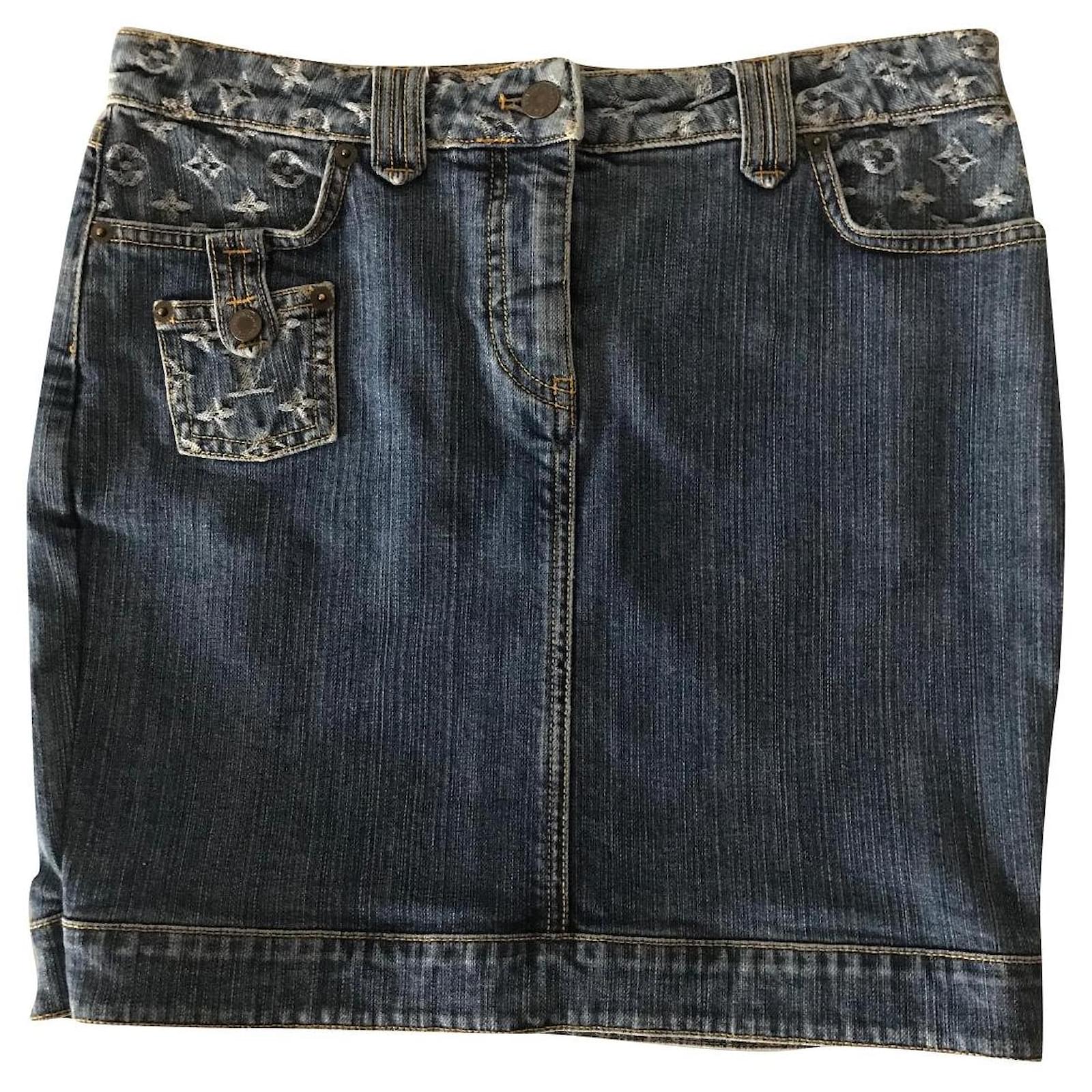 Louis Vuitton Womens Jeans, Blue, 38