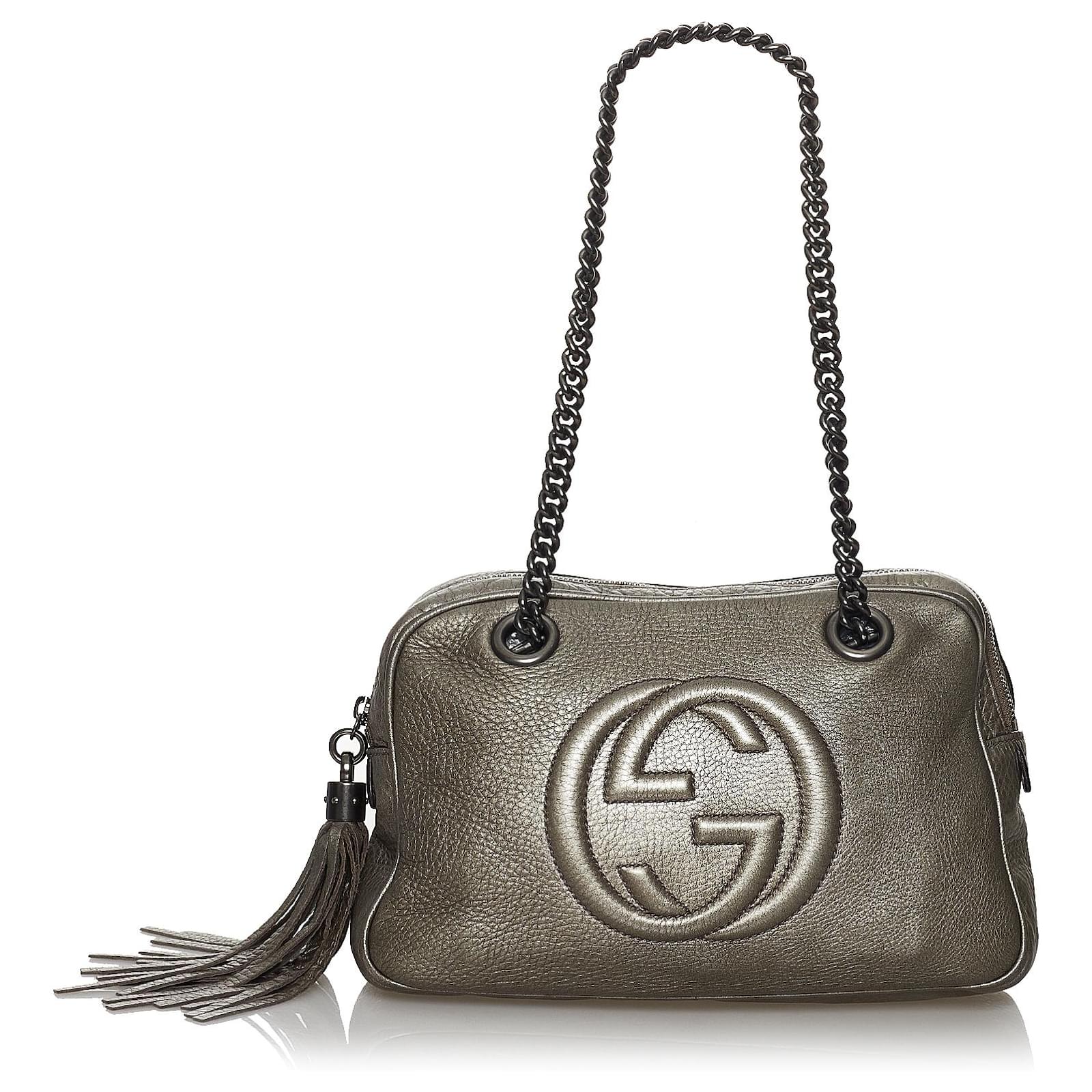 gucci soho leather shoulder bag with chain strap