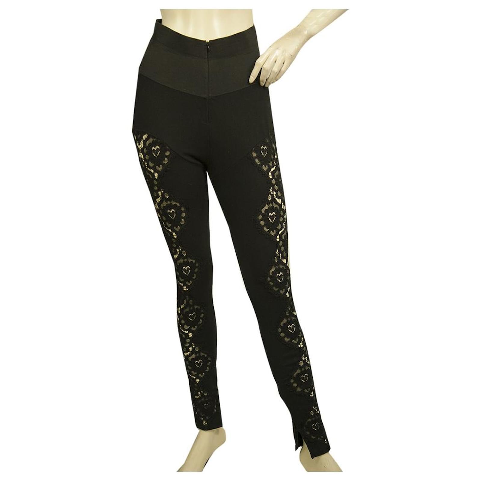 Philipp Plein Leggings negros con encaje de viscosa, Pantalones de nailon y  viscosa pantalones M ref.500235 - Joli Closet
