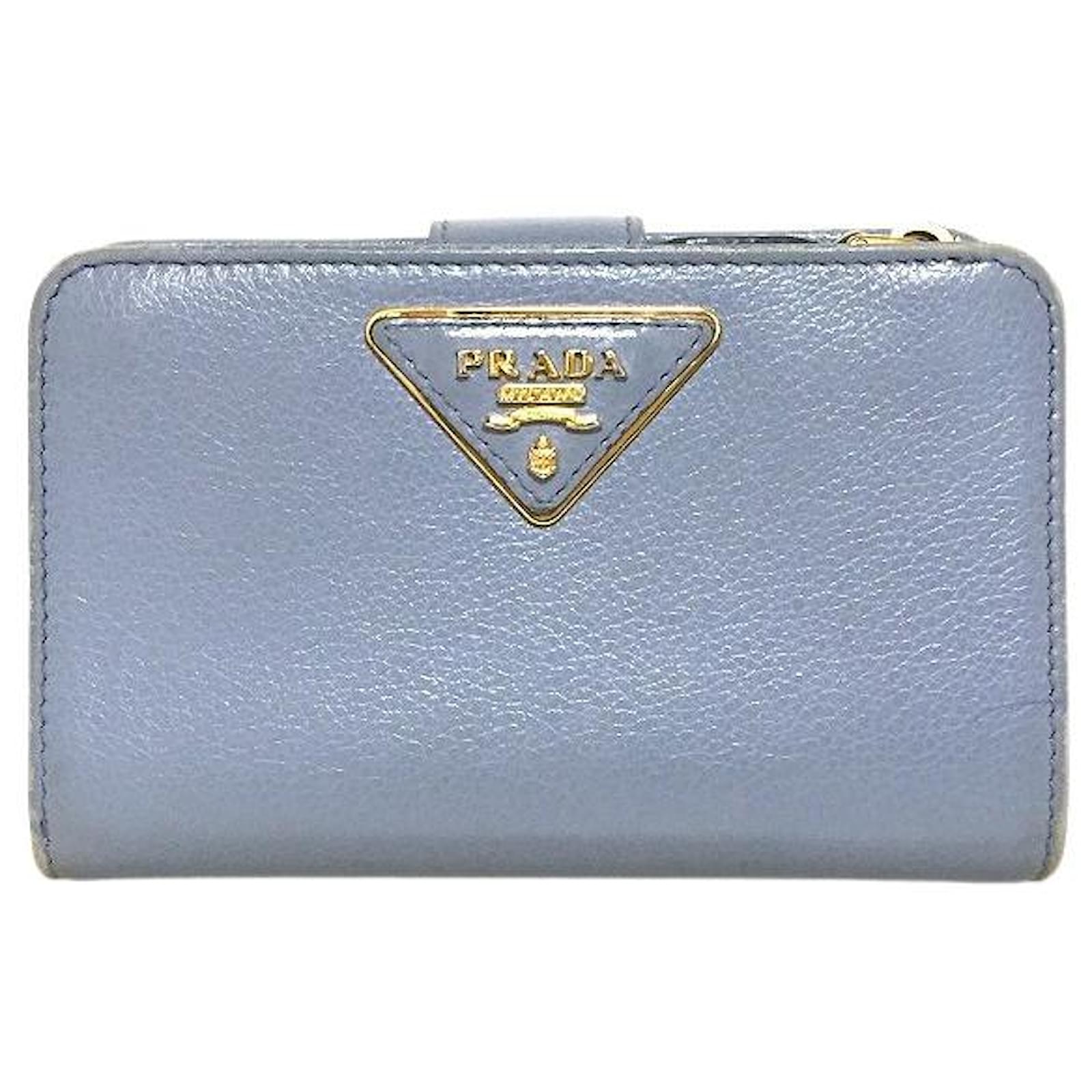 light blue prada wallet