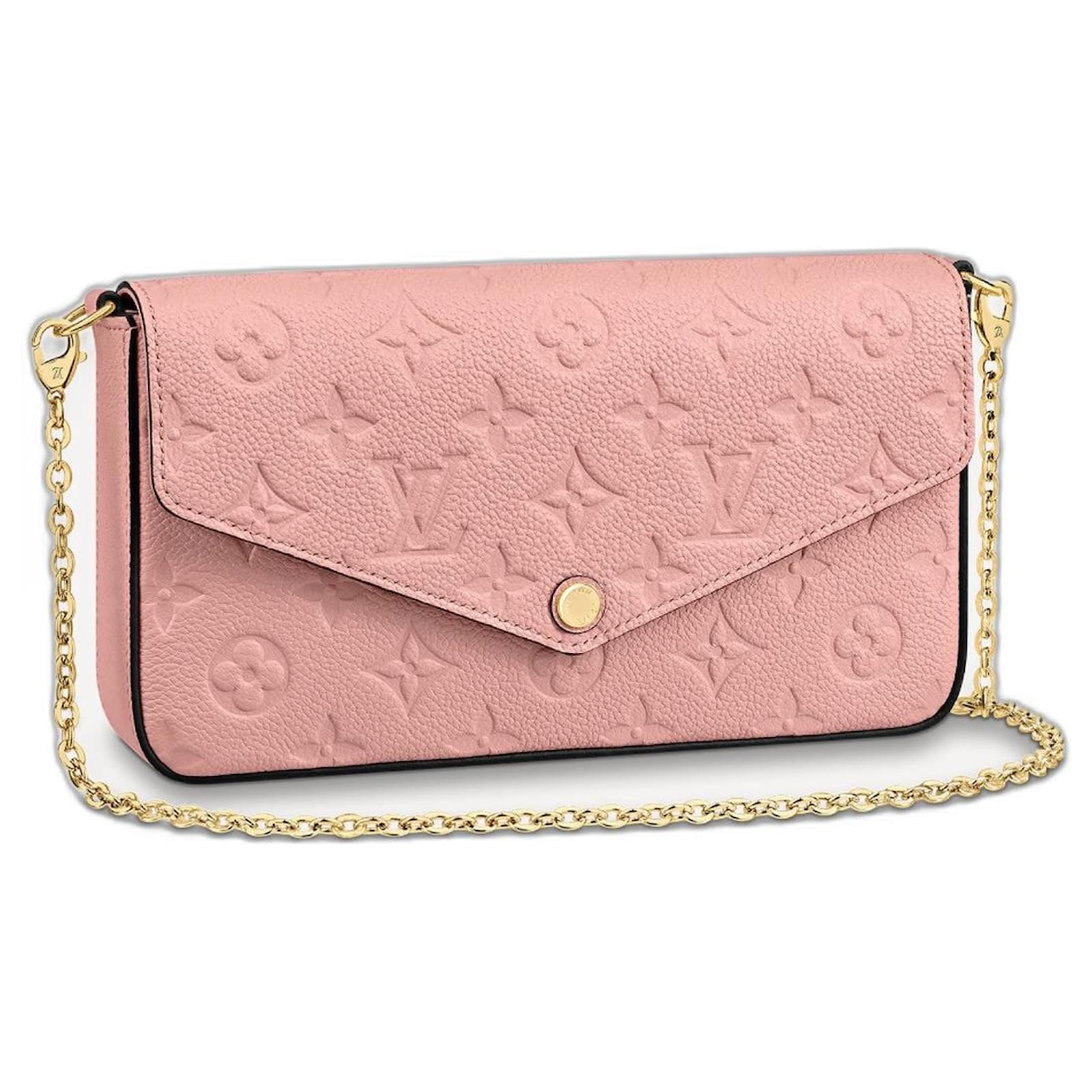 Louis Vuitton LV Felicie pochette pink empreinte Leather ref