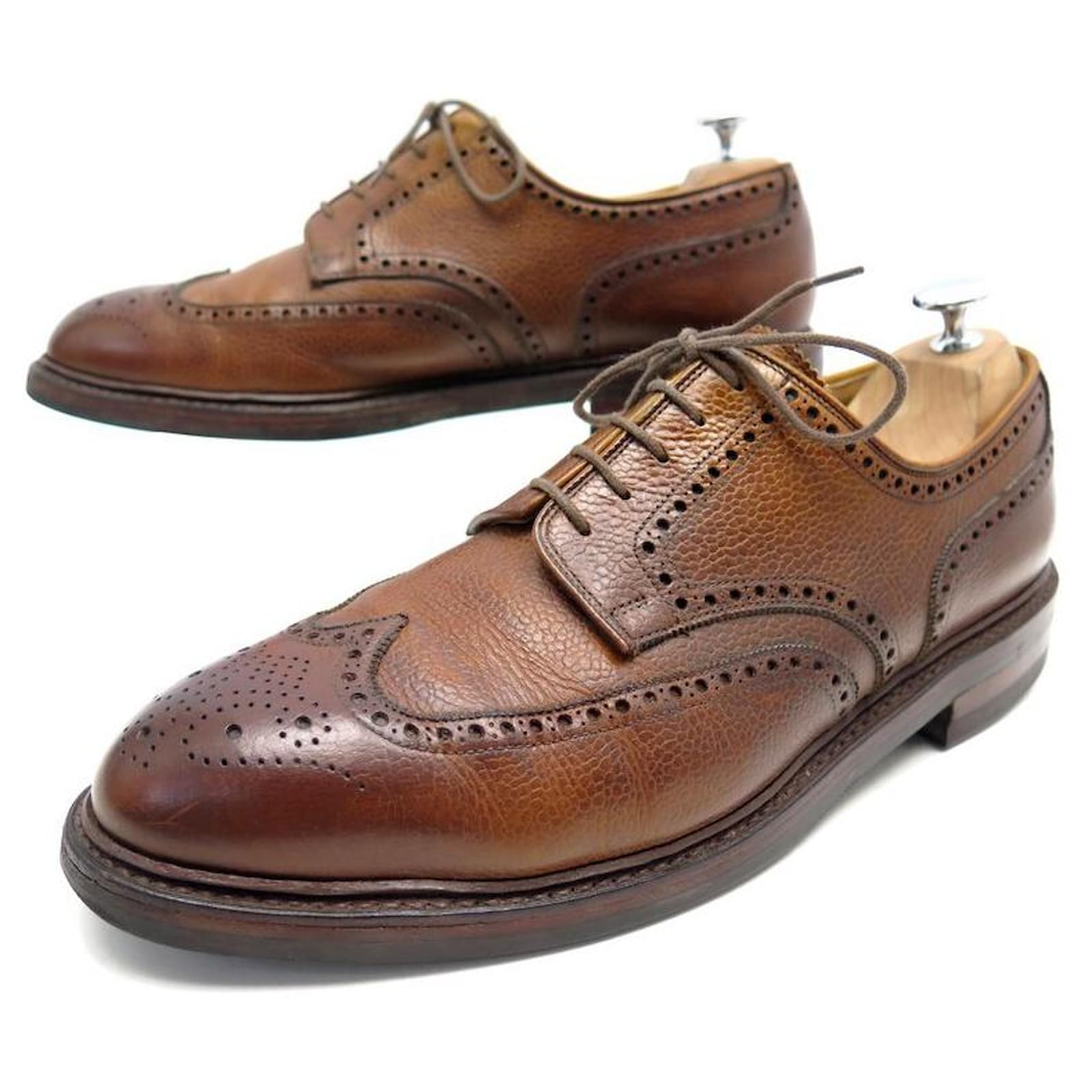 Autre Marque CROCKETT & JONES PEMBROKE SHOES 8679 9.5E 43.5 BROWN