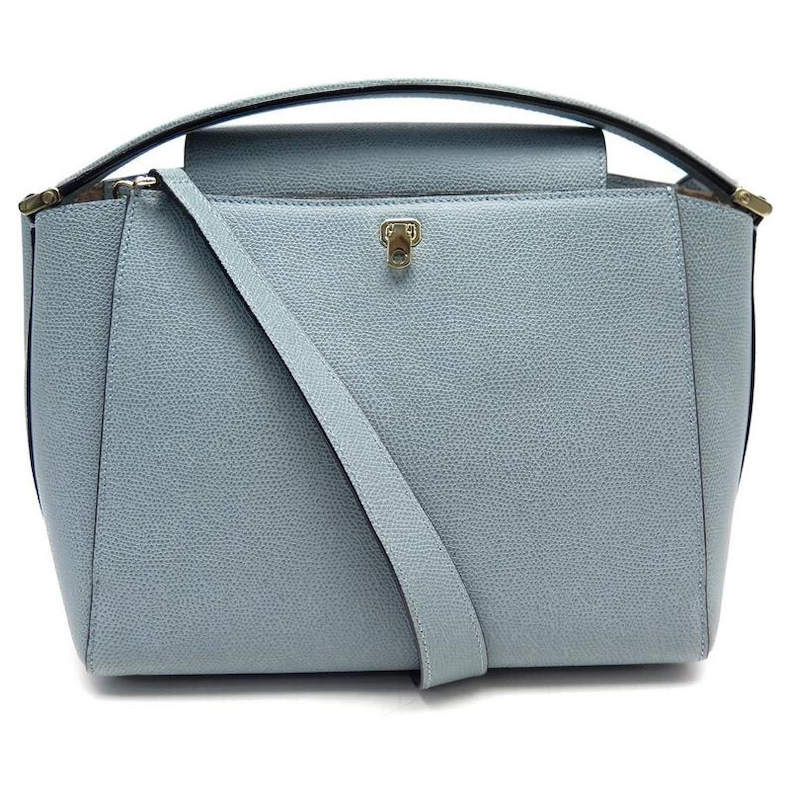 Autre Marque NEW VALEXTRA BRERA MEDIUM HAND BAG IN BLUE GRAIN LEATHER HAND  BAG ref.501071 - Joli Closet
