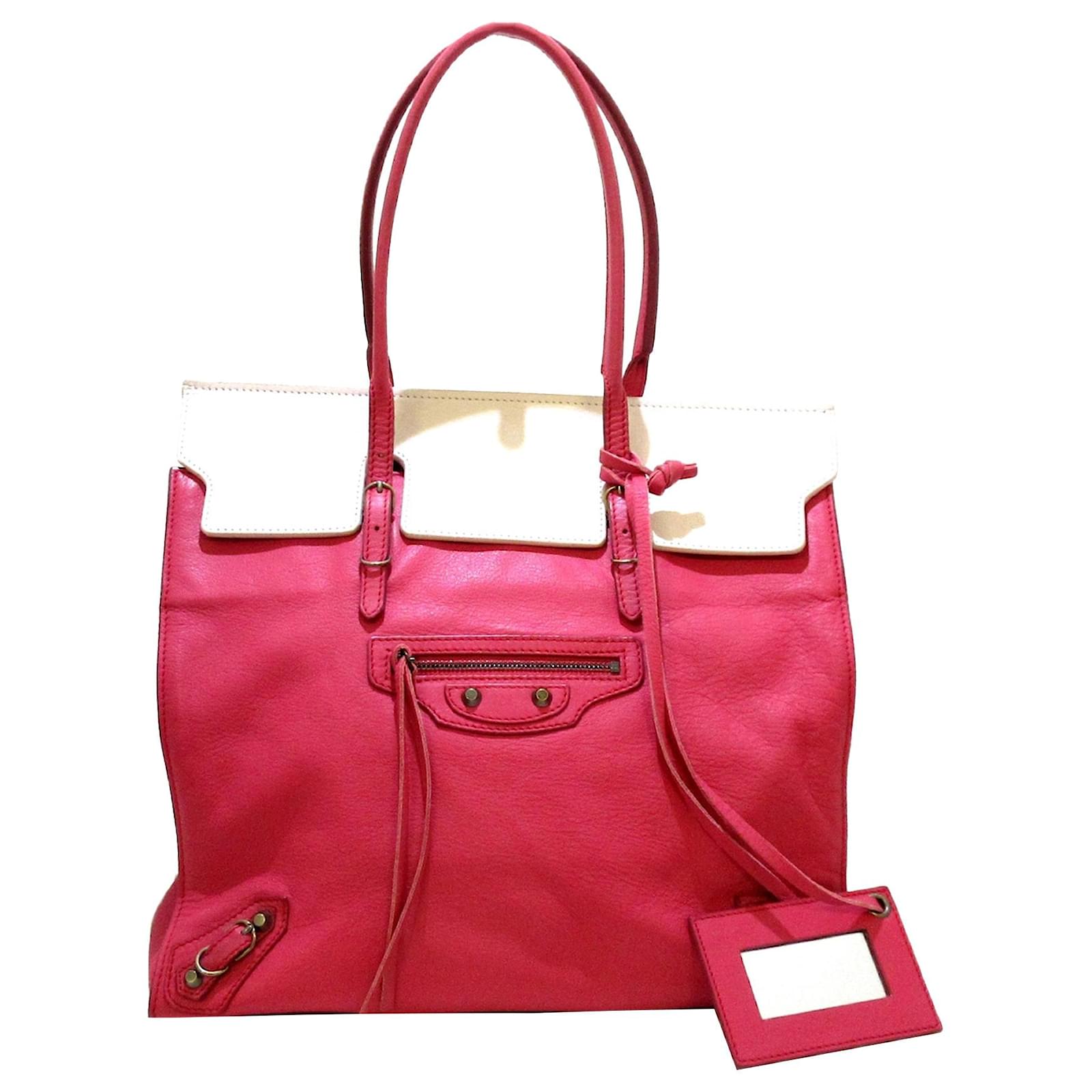 Balenciaga Pink Papier A5 Leather Tote Bag Pony-style calfskin ref.327423 -  Joli Closet