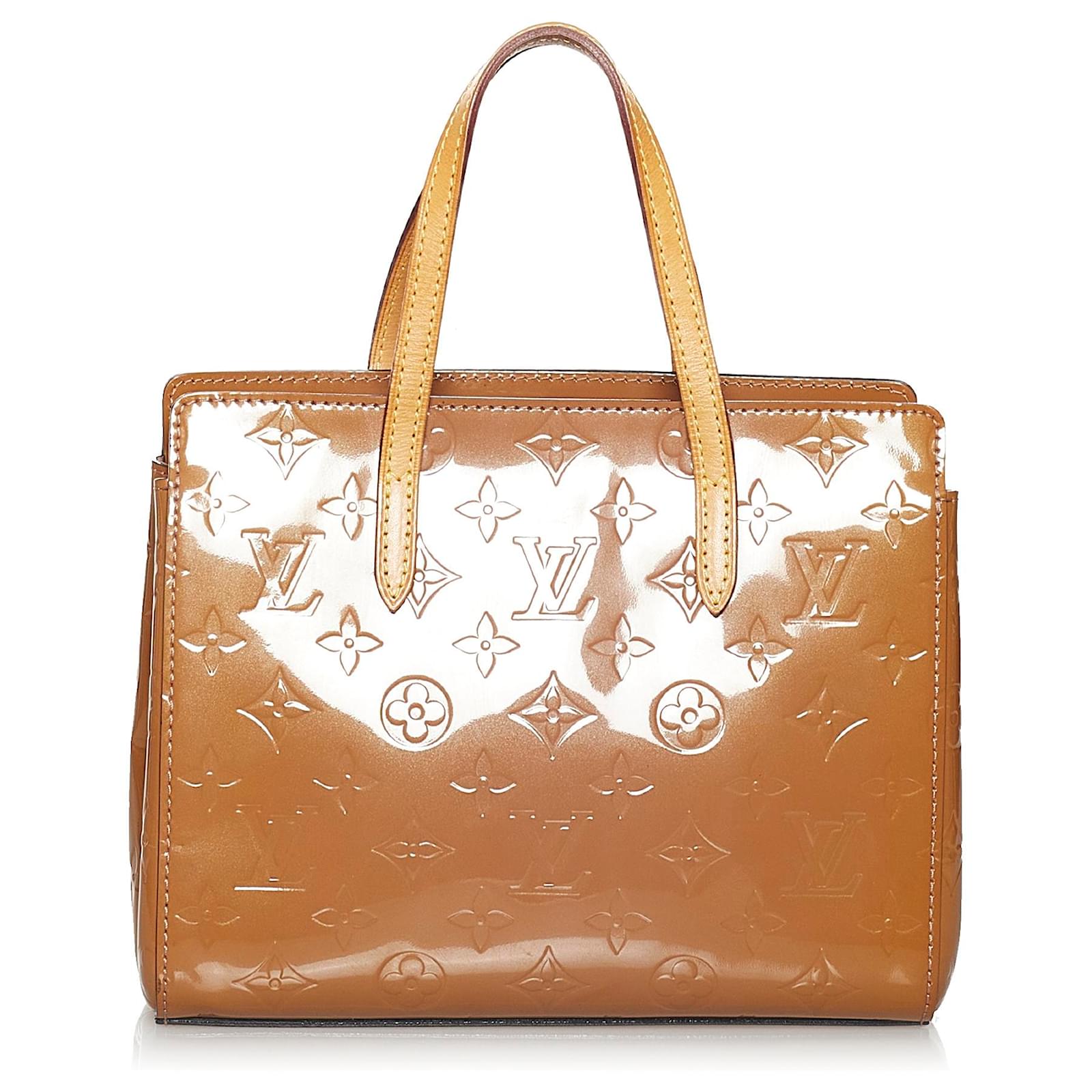 Tan Louis Vuitton Monogram Vernis Catalina BB Handbag
