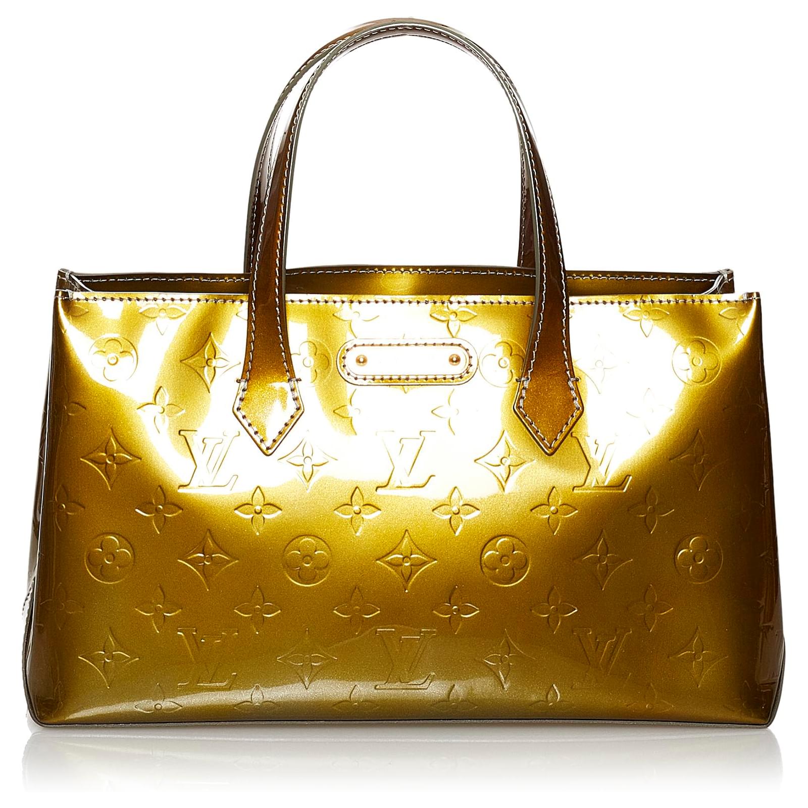 Louis Vuitton Gold Vernis Wilshire PM Golden Leather Patent leather  ref.501986 - Joli Closet