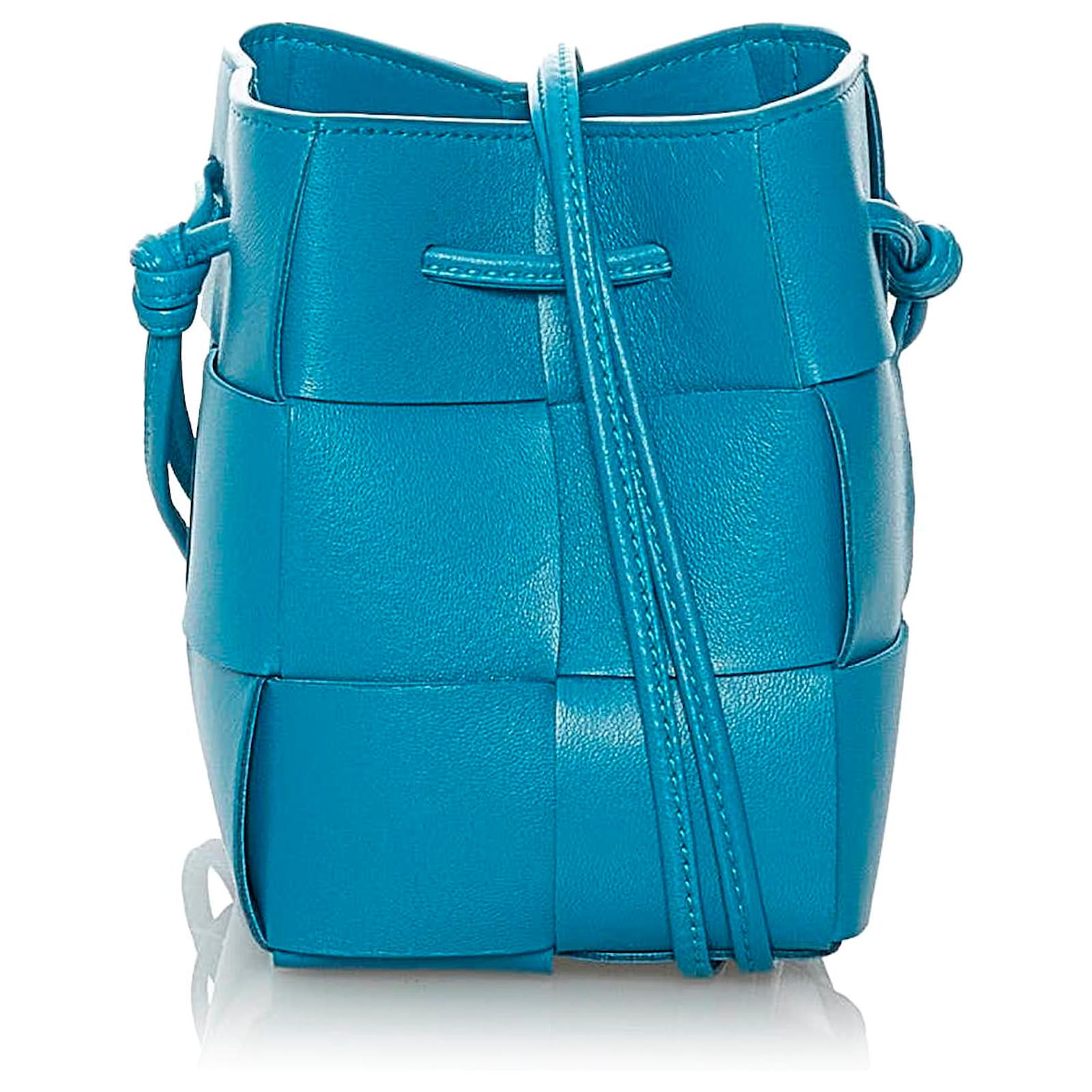 Bottega Veneta Turquoise Padded Leather Cassette Shoulder Bag