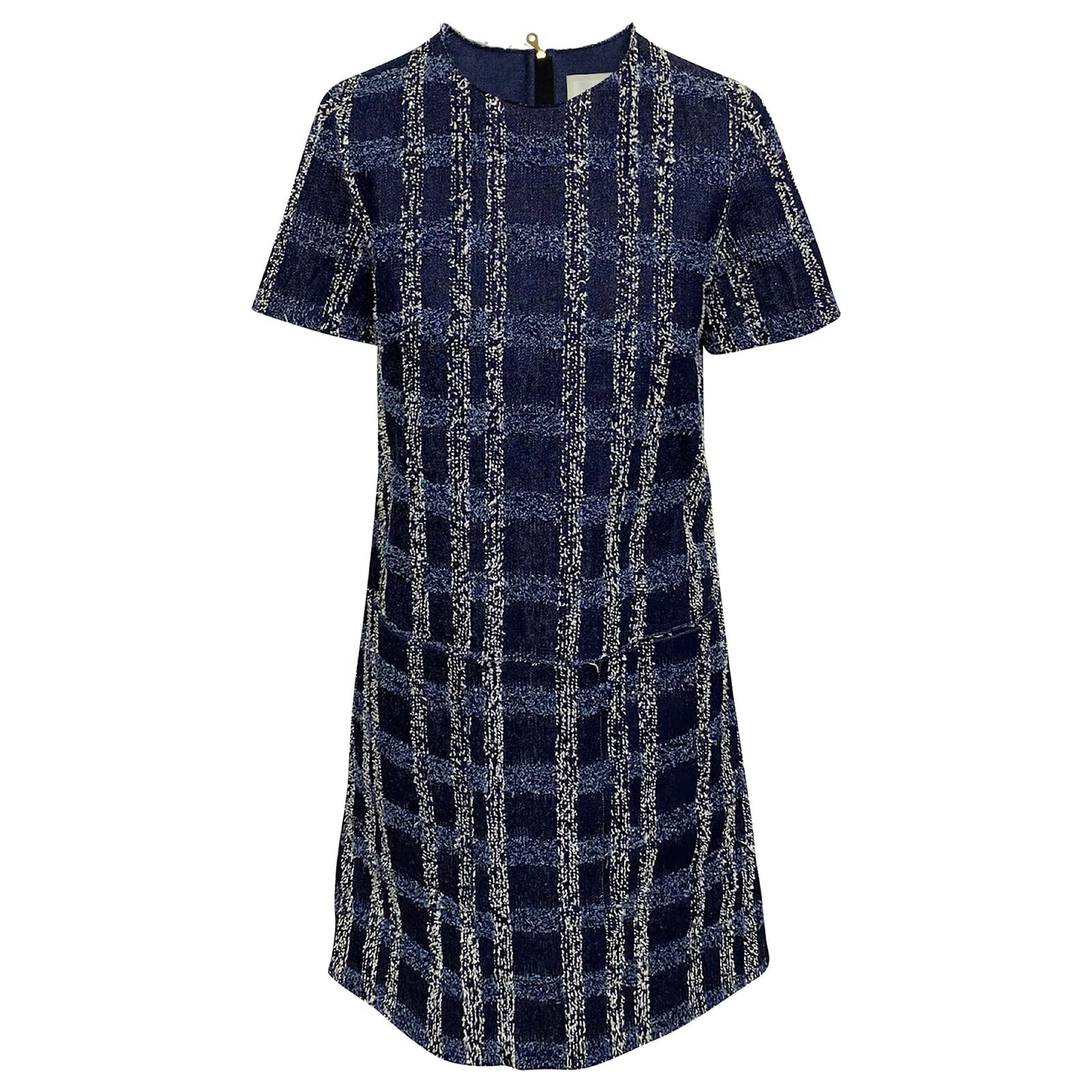 Erdem Octavia Denim Dress in Blue Cotton ref.502227 - Joli Closet Erdem Octavia Denim Dress in Blue Cotton ref.502227 - Joli Closet