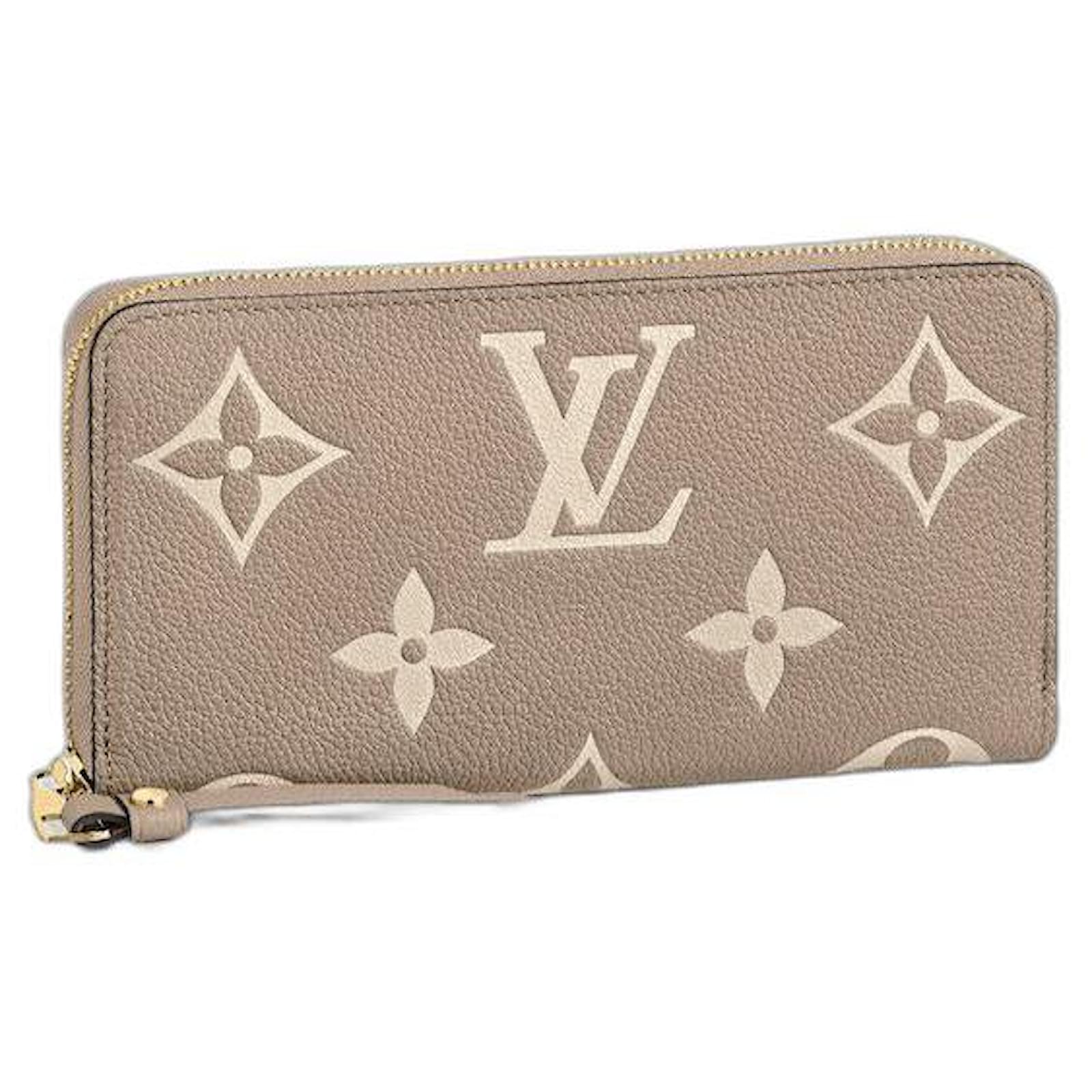 Louis Vuitton LV Zippy wallet bicolour monogram Beige Leather ref