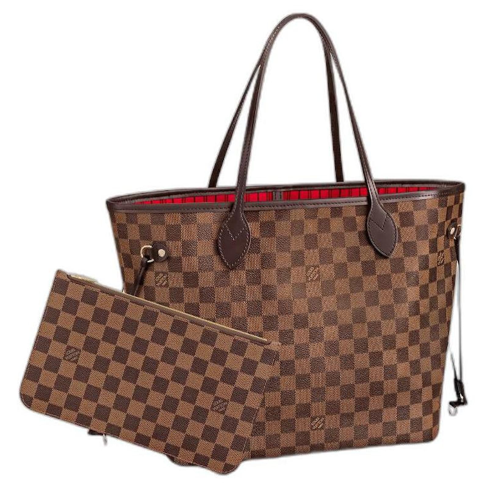 Handbags Louis Vuitton LV Neverfull mm Damier Ebene