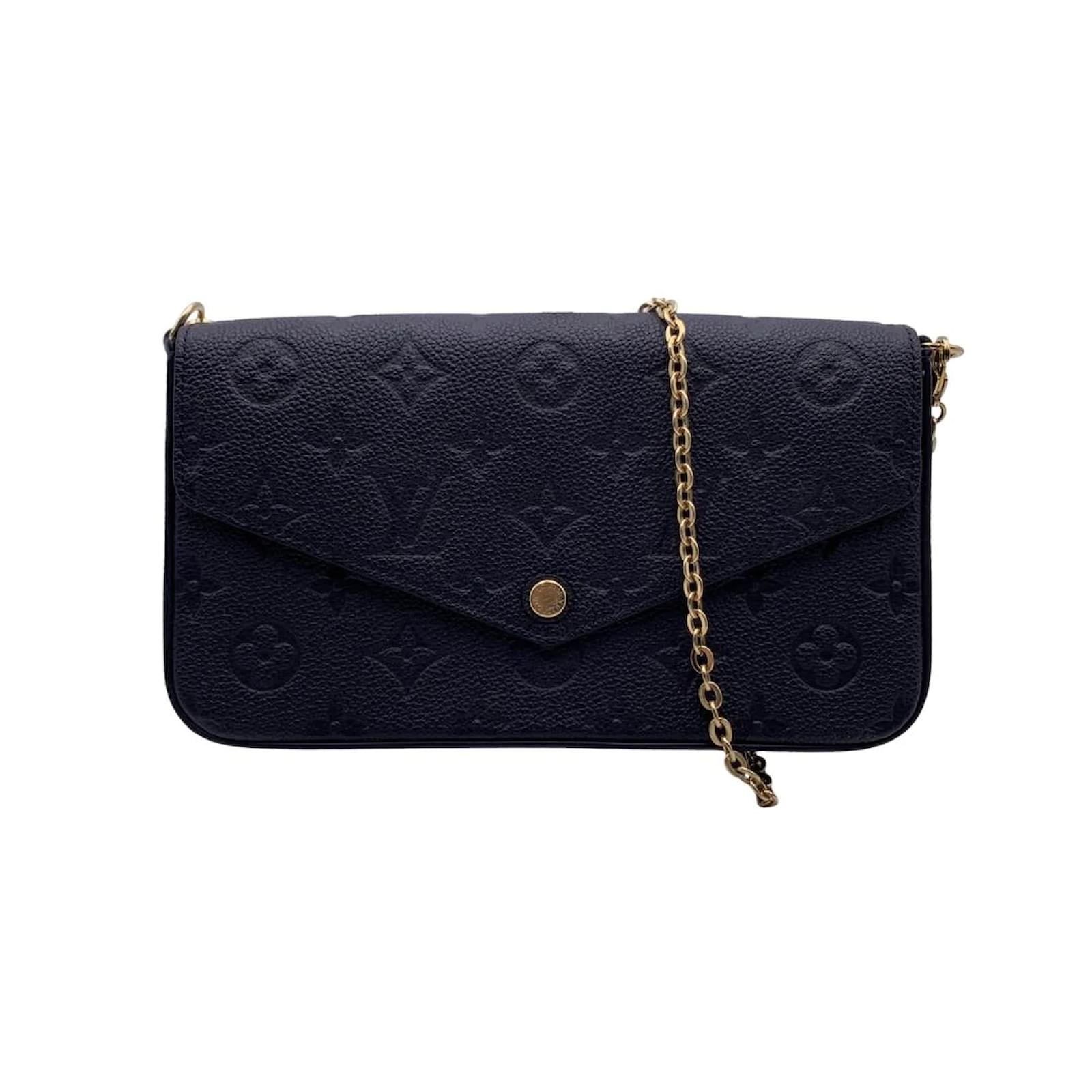 Louis Vuitton Black Monogram Empreinte Pochette Felicie Shoulder Bag  Leather ref.502668 - Joli Closet