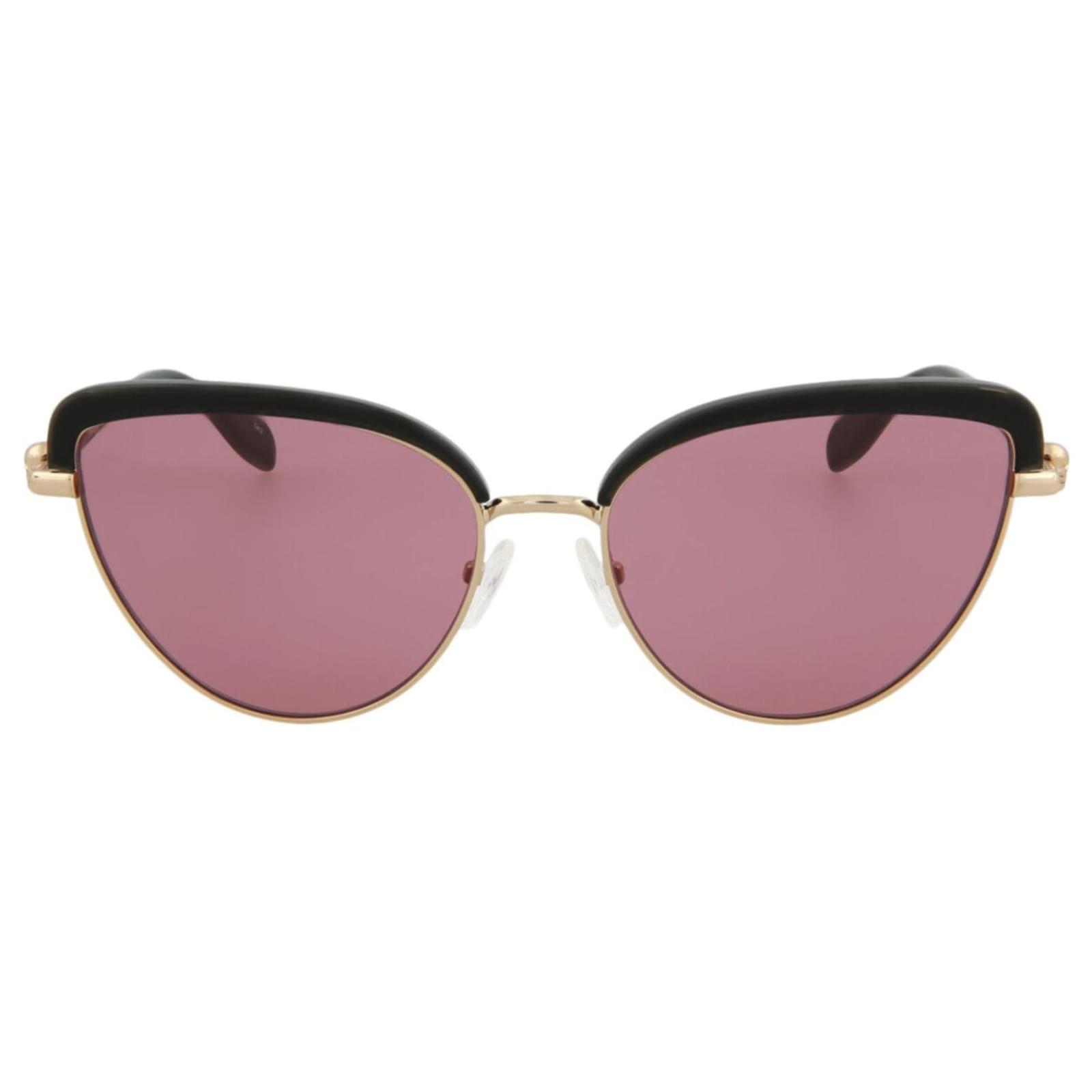 Alexander Mcqueen Cat Eye-Frame Acetate Sunglasses Golden Metallic ref ...